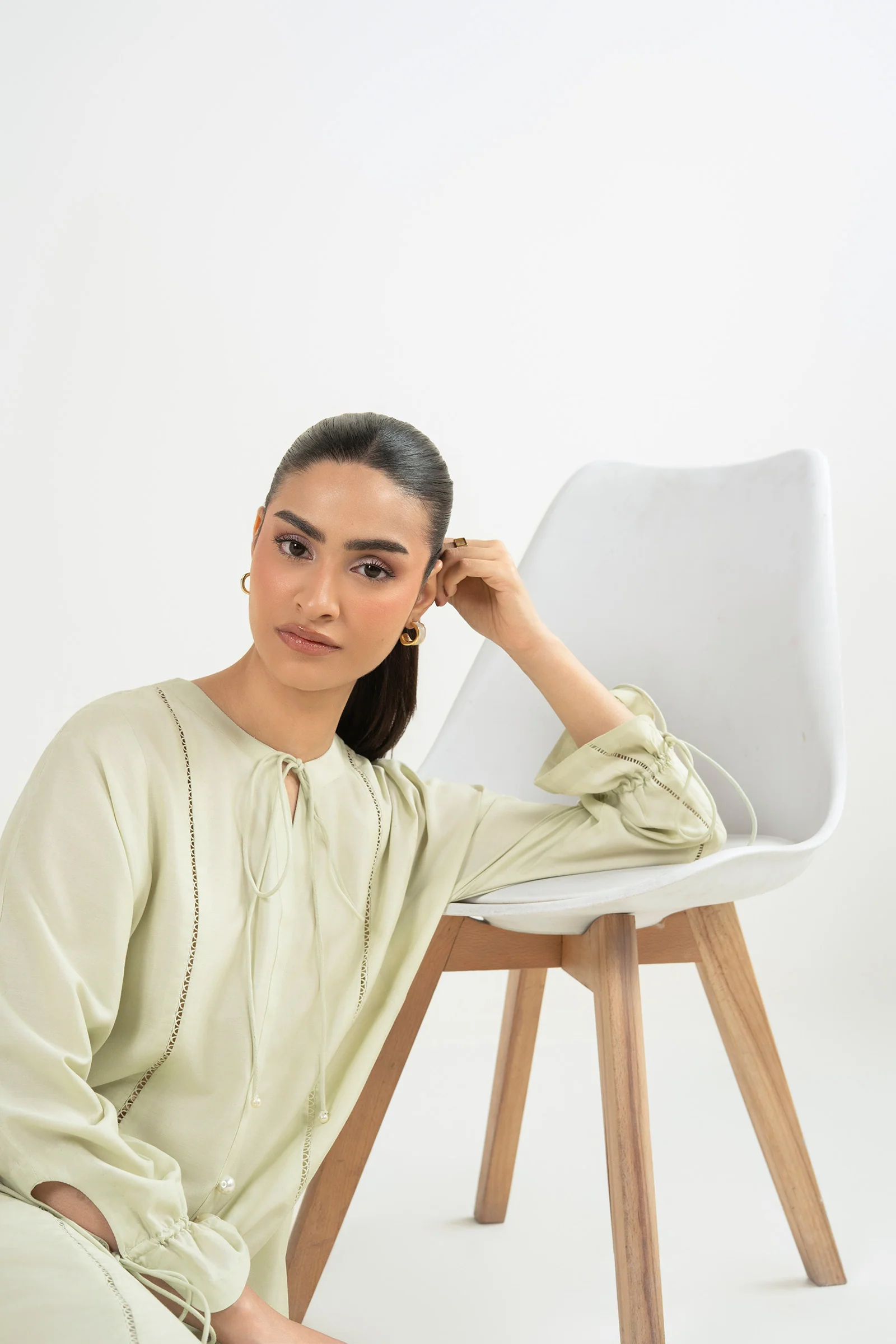 Dyed Slub Lawn Shirt - Image 3