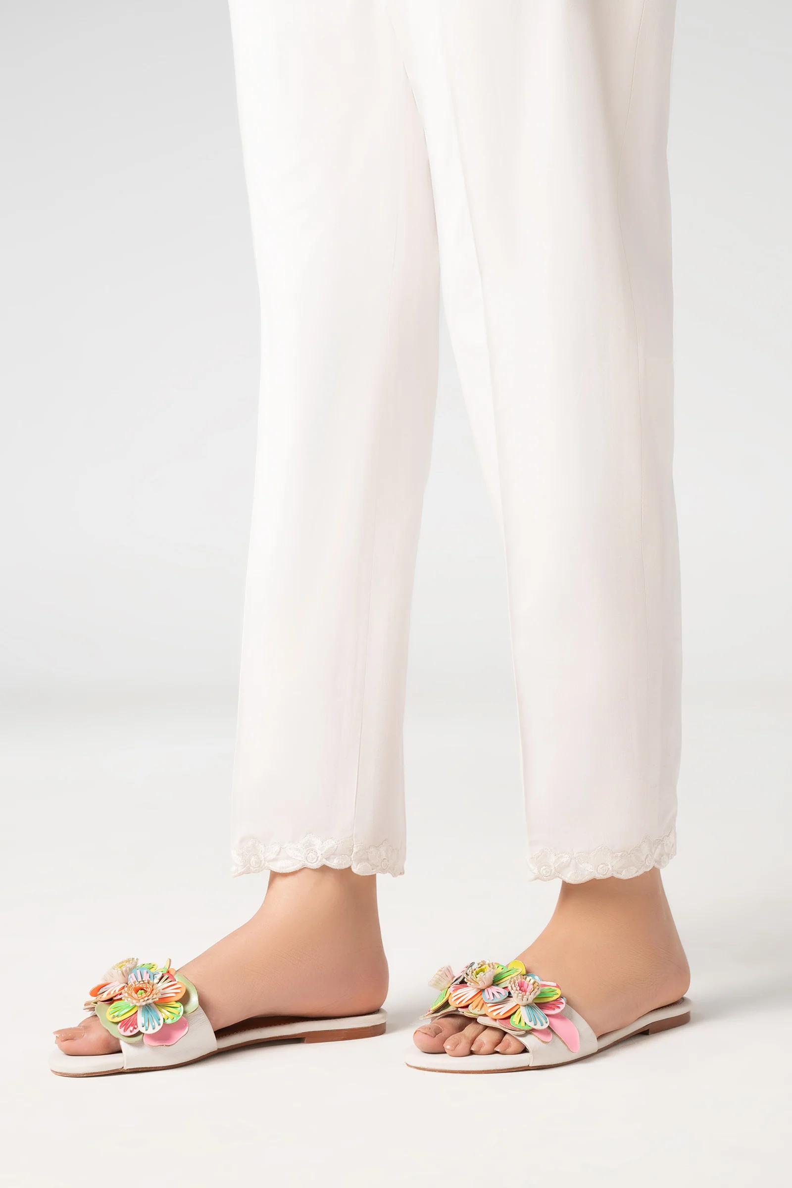 Embroidered Cambric Trouser - Image 3