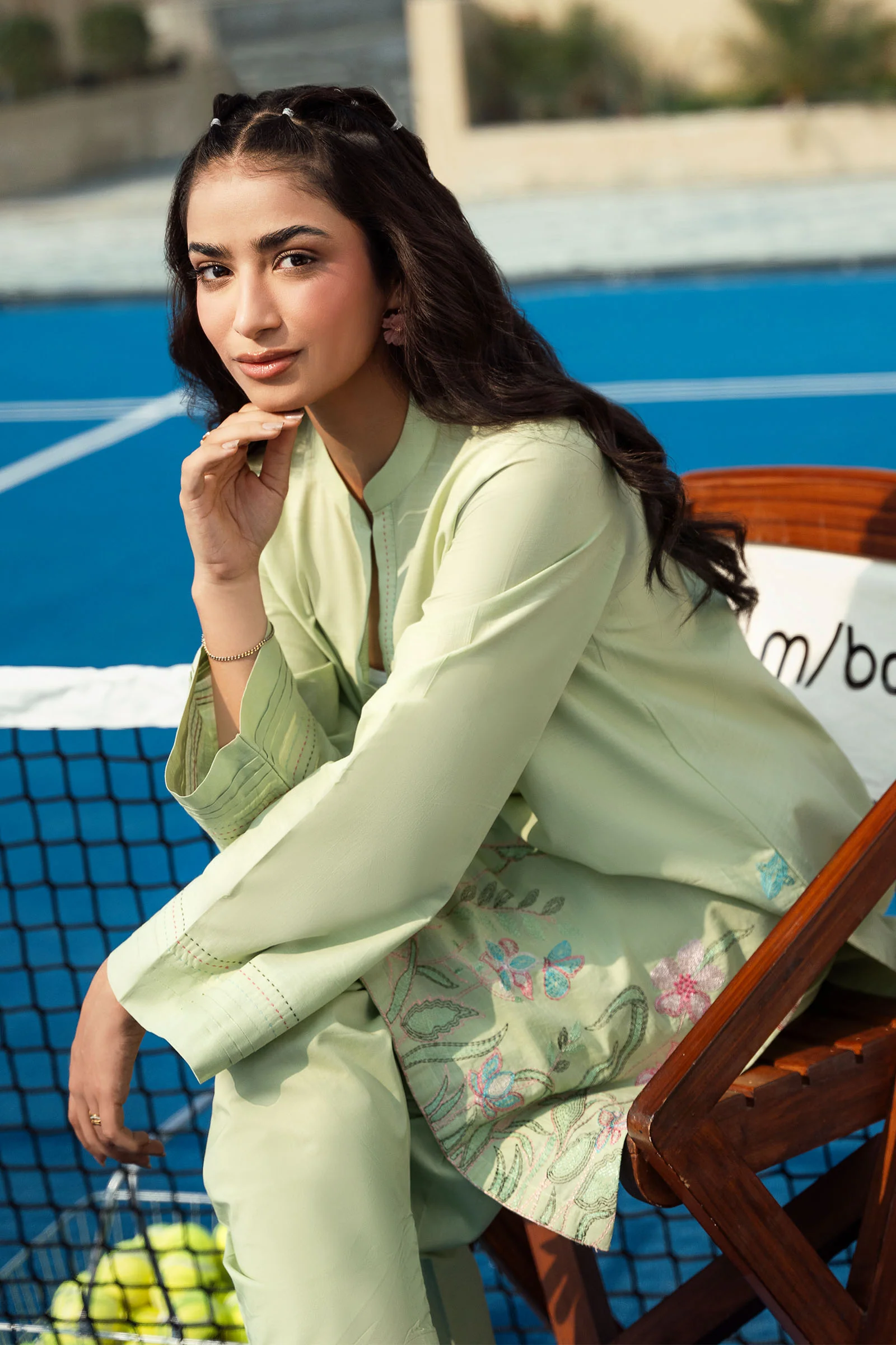 2 Pc Embroidered Crosshatch Suit - Image 3