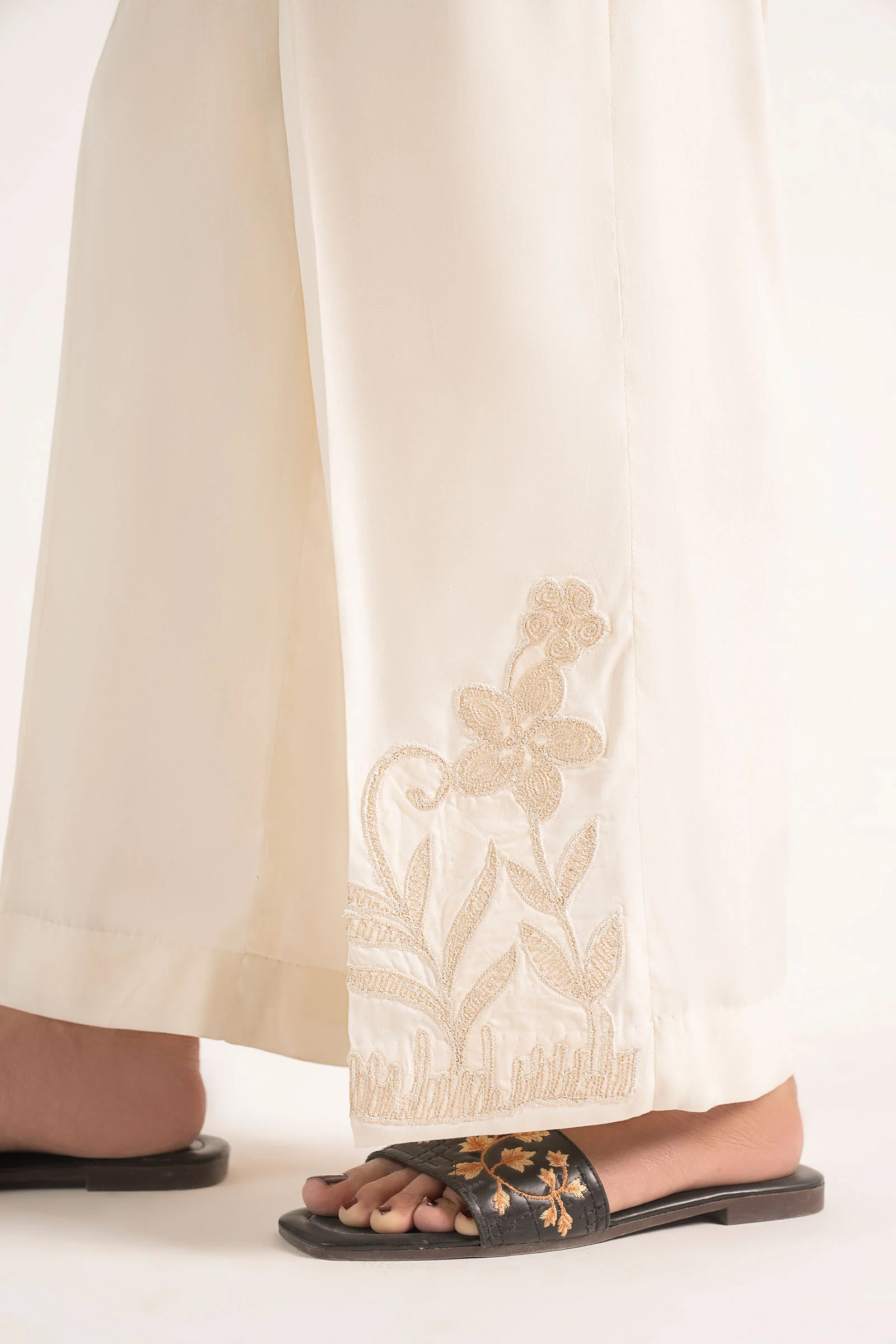 Embroidered Cambric Trouser - Image 2