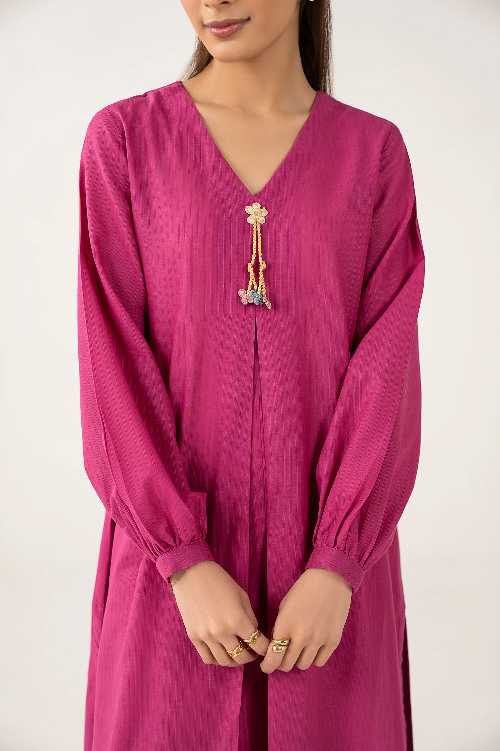 Dyed Pinstripe Cotton Shirt - Image 2