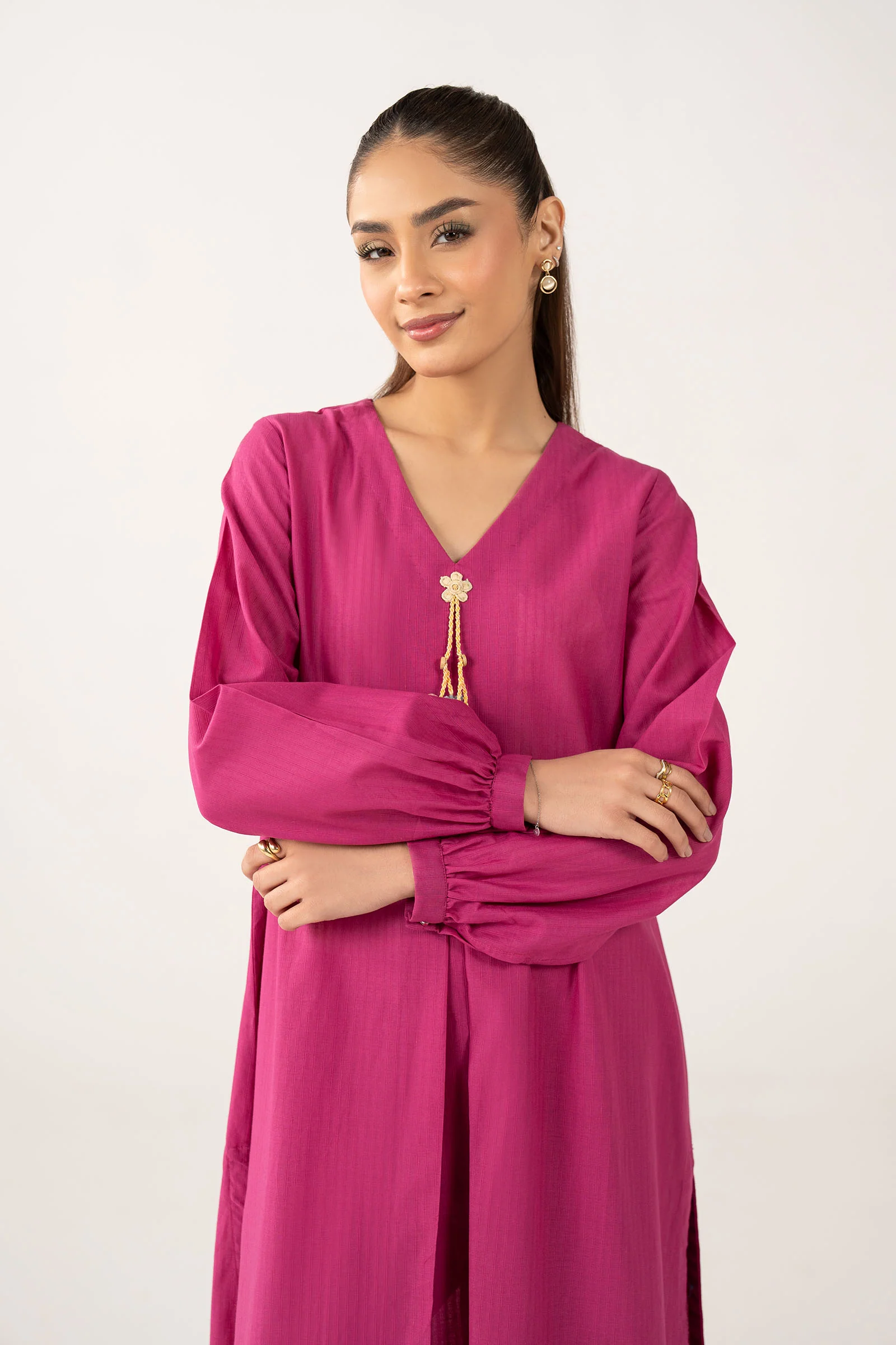 Dyed Pinstripe Cotton Shirt - Image 3