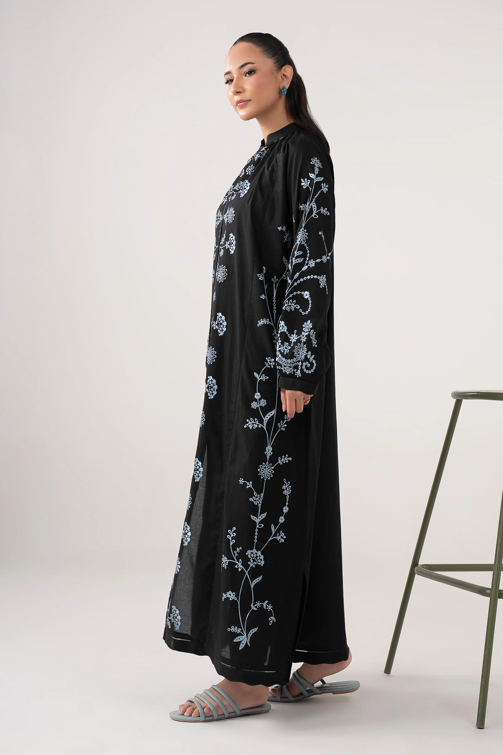 Embroidered Lawn Dress - Image 7