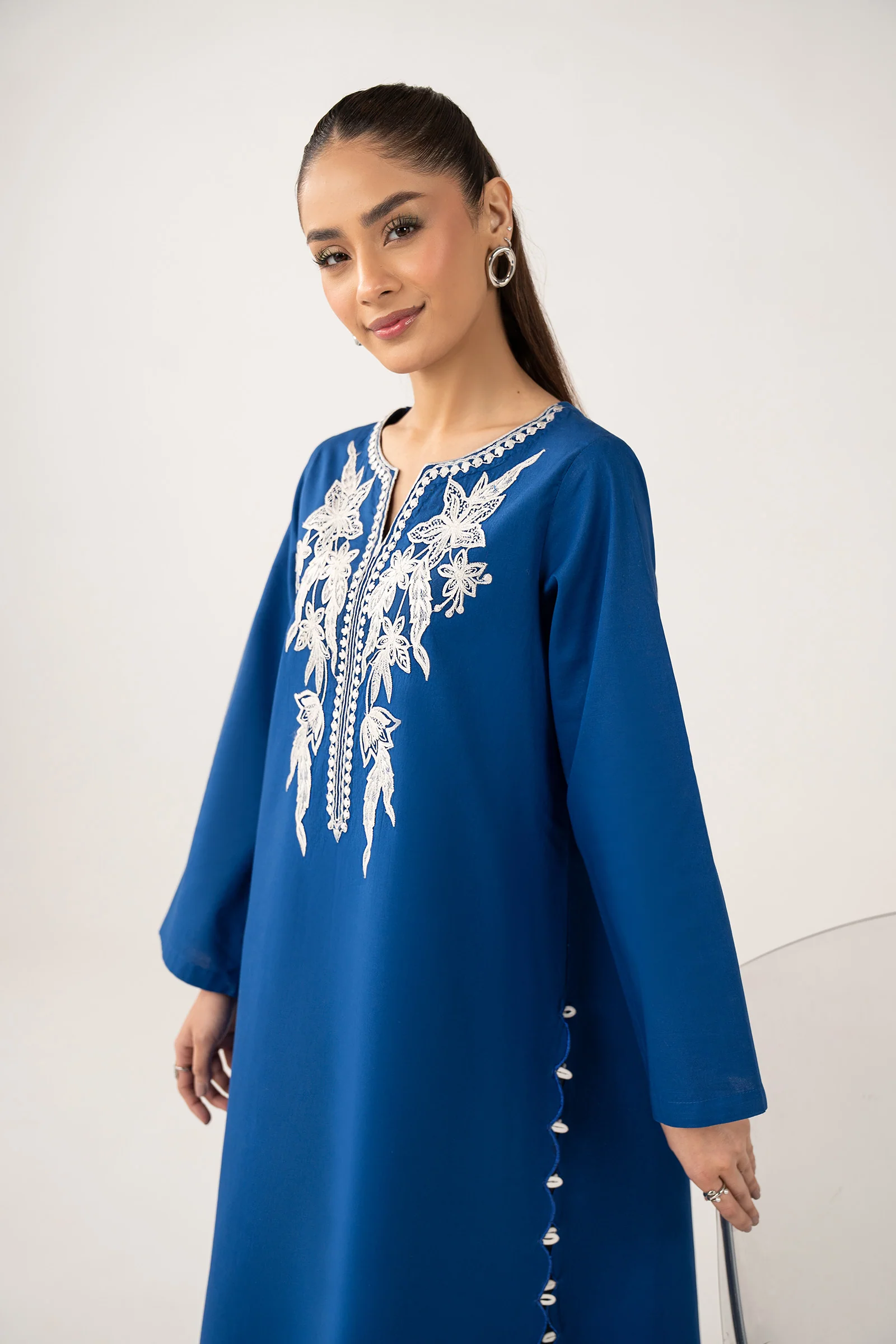 Embroidered Dobby Cotton Shirt - Image 2