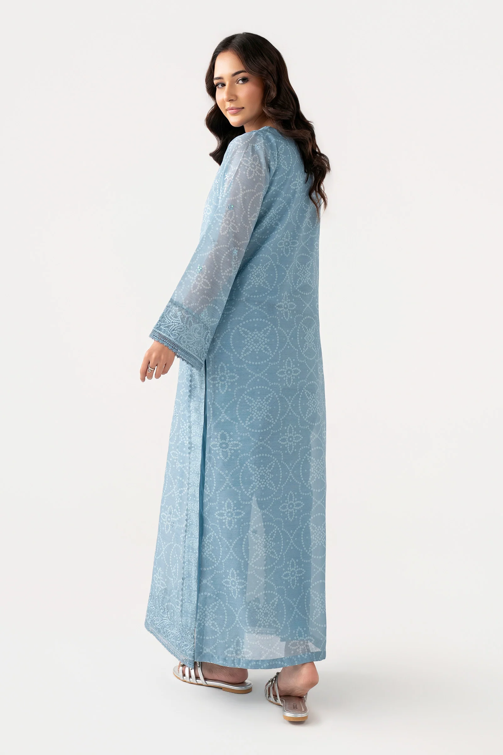 Embroidered Paper Lawn Shirt - Image 7