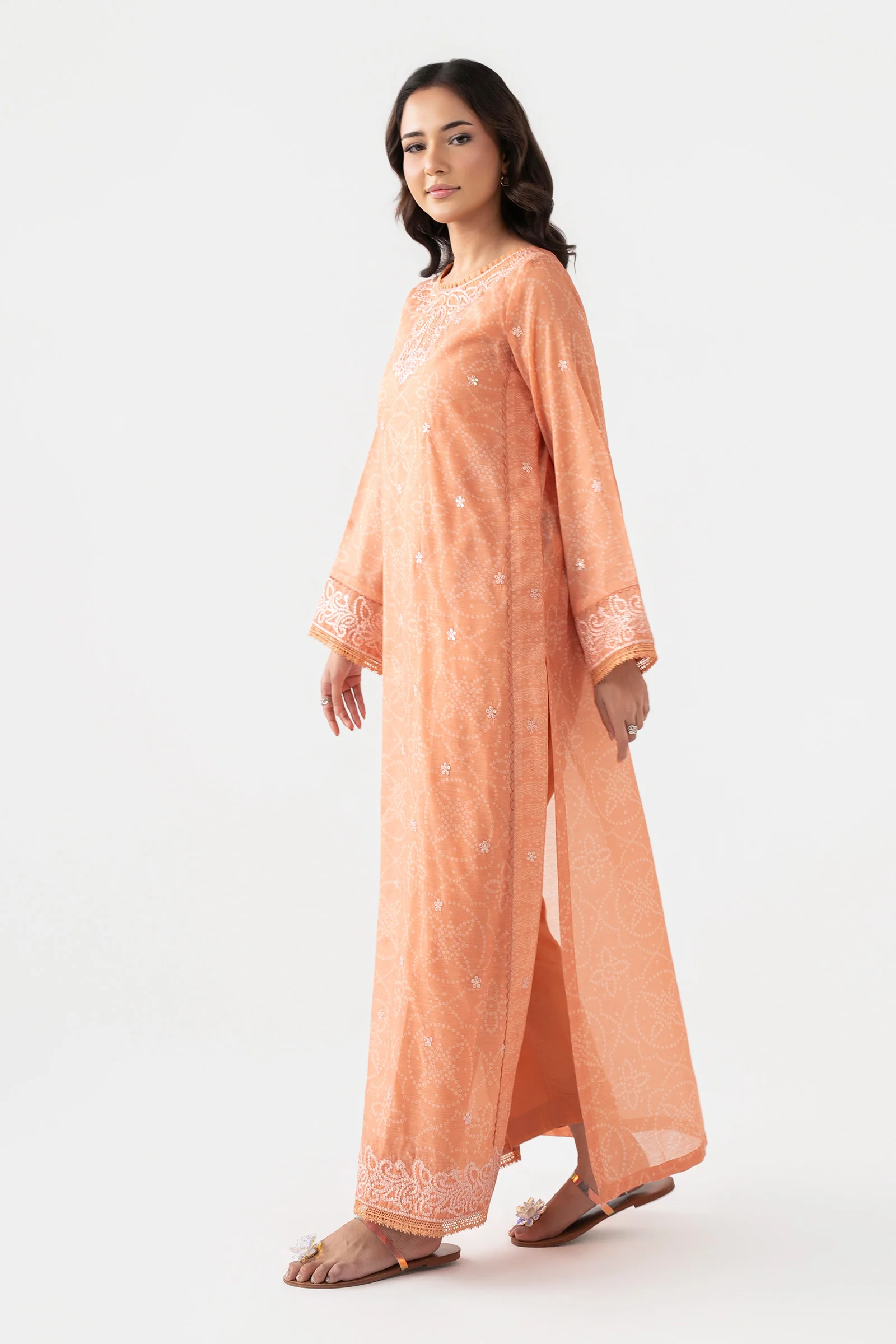 Embroidered Paper Lawn Shirt - Image 5