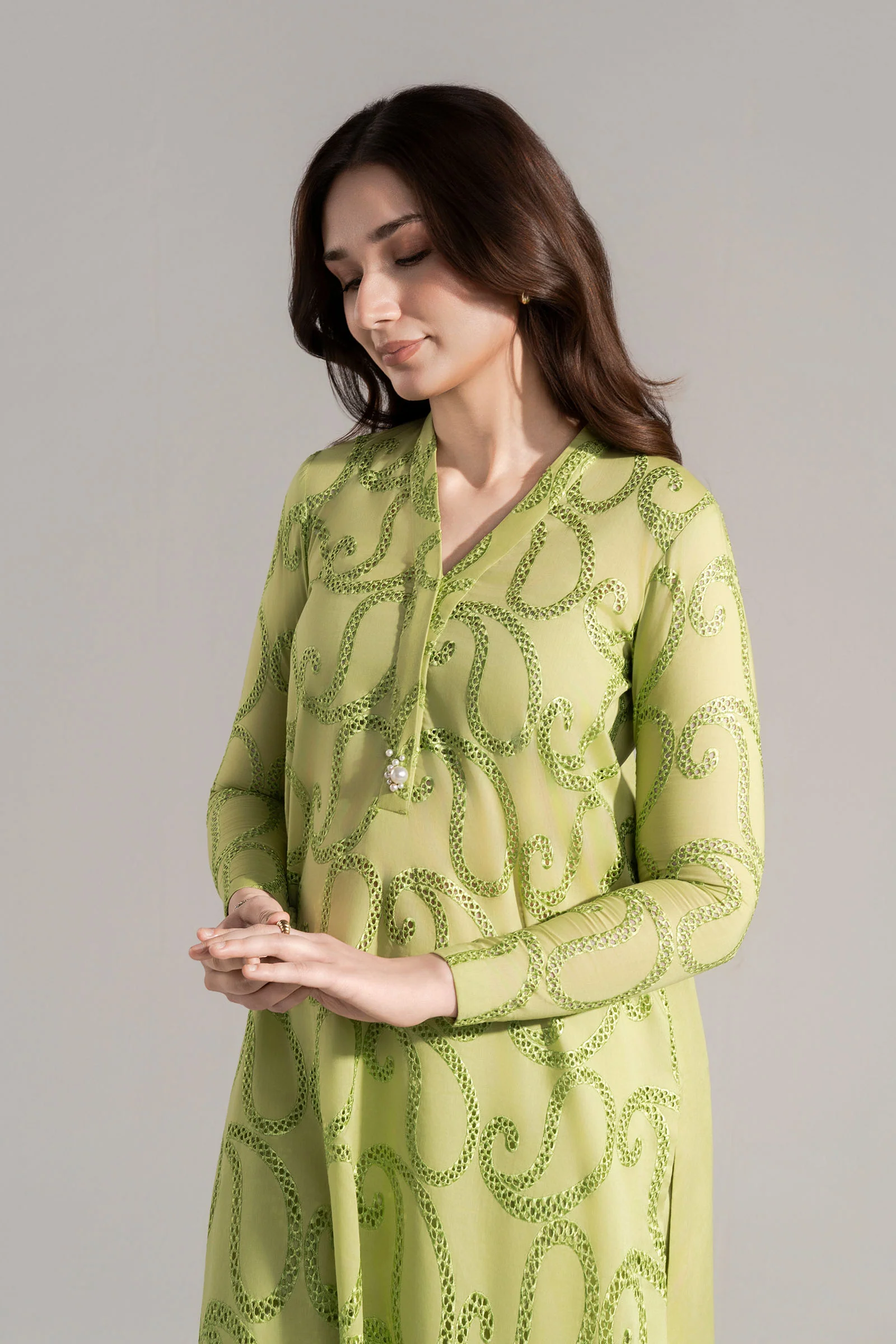 2 Pc Embroidered Lawn Suit - Image 2