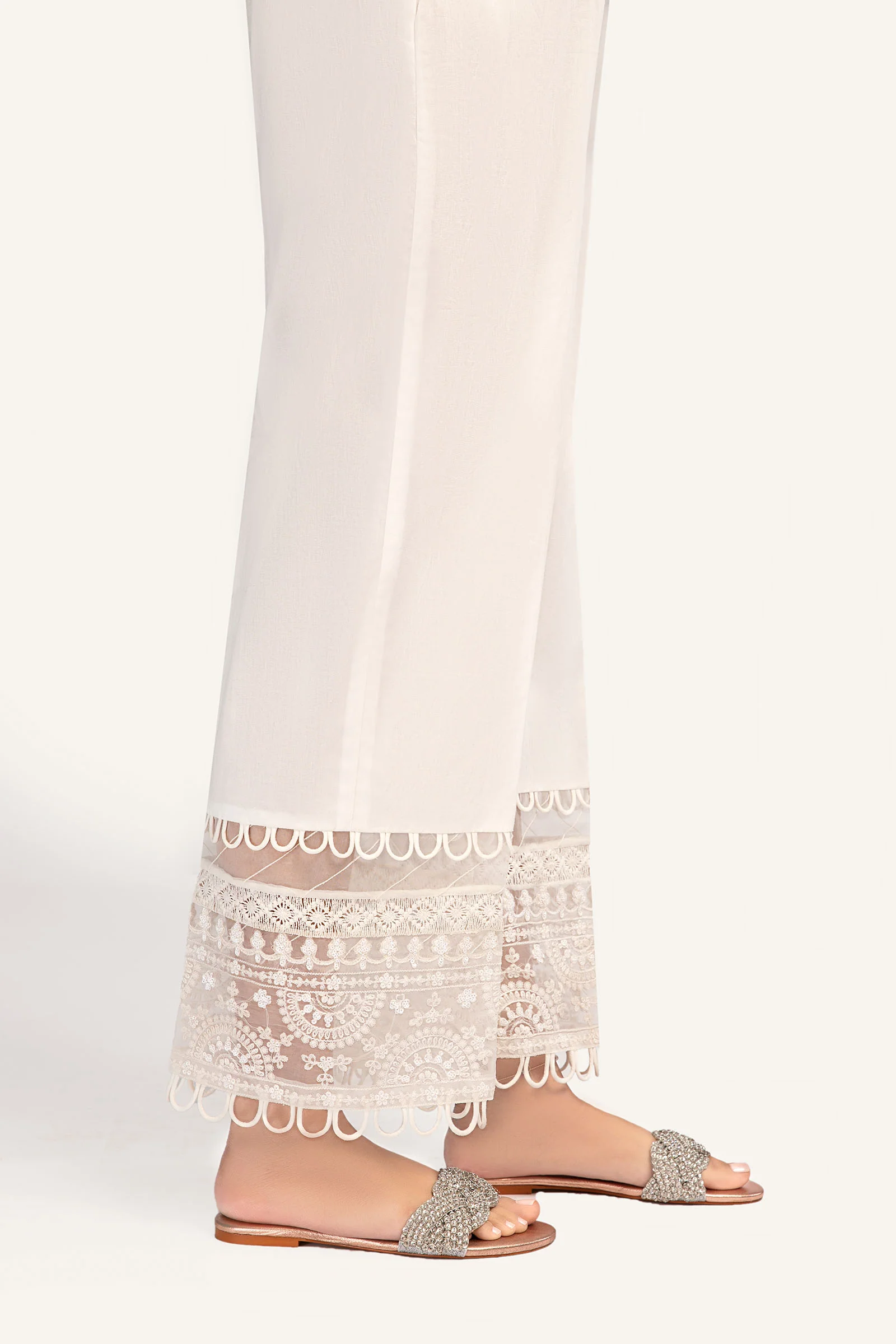 Embroidered Cambric Trouser | MB-EA23-168 - Image 2