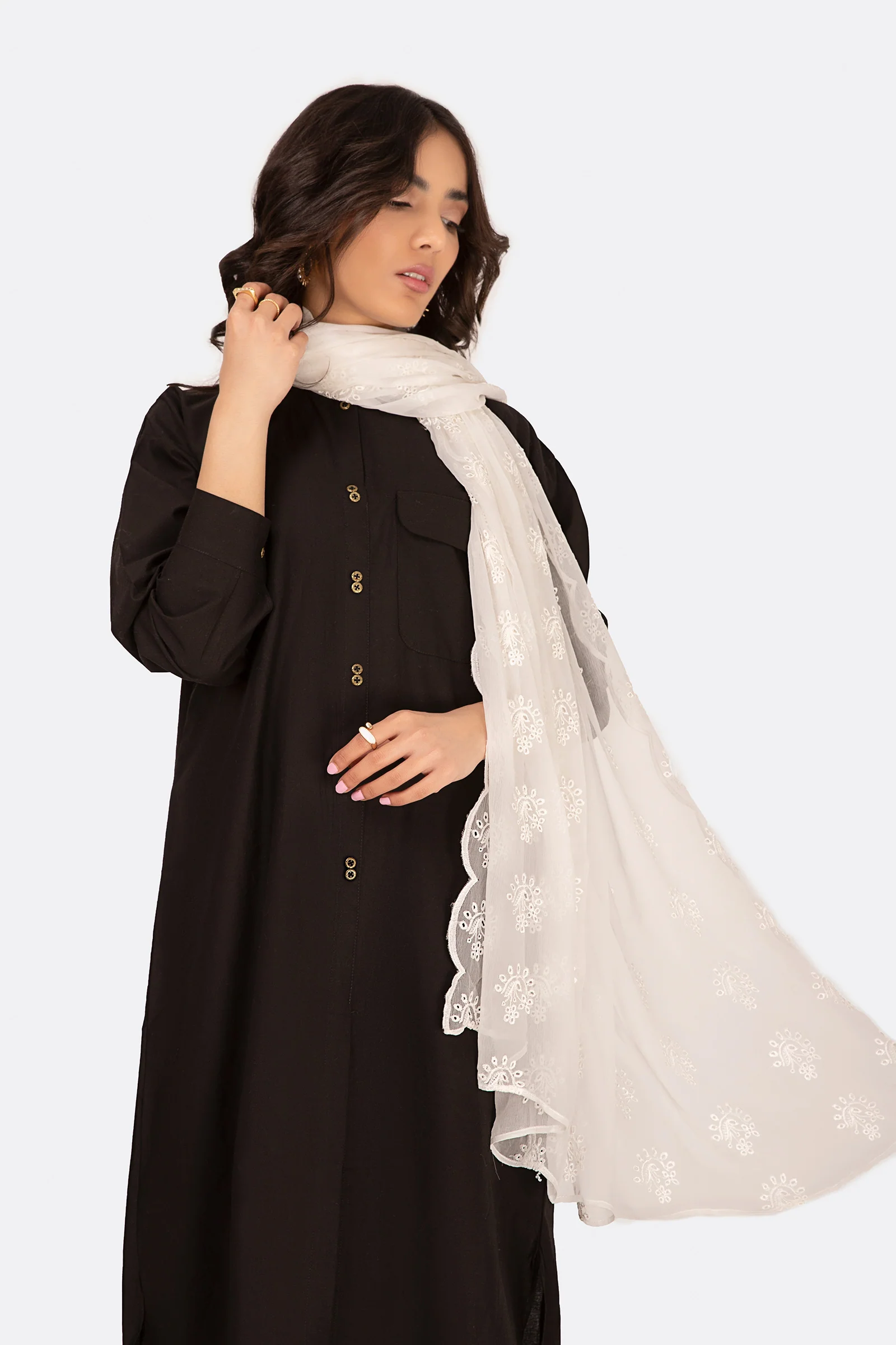 Scarf White MB-EF23-148 - Image 2