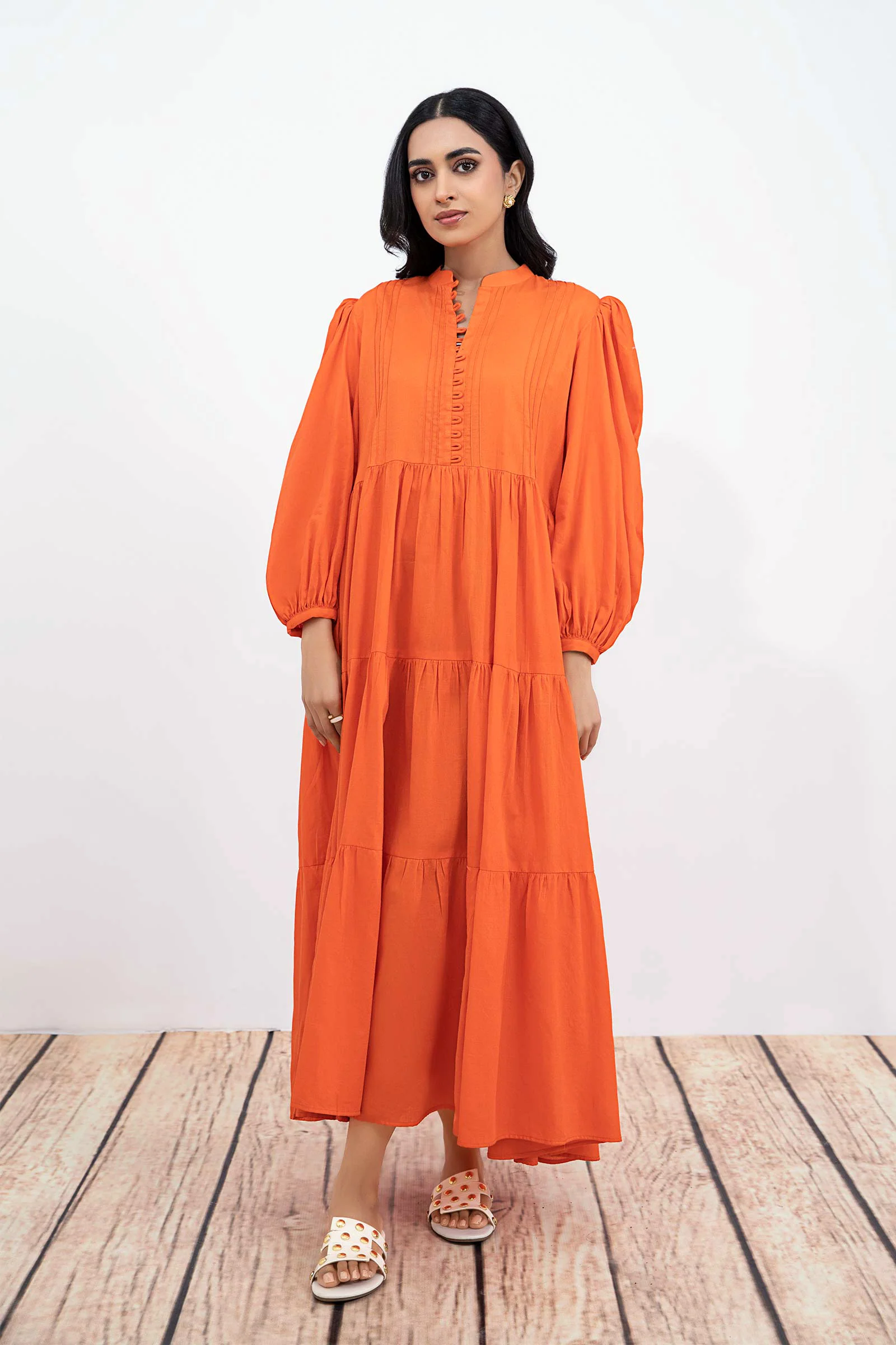 Dyed Dobby Lawn Dress - Image 2