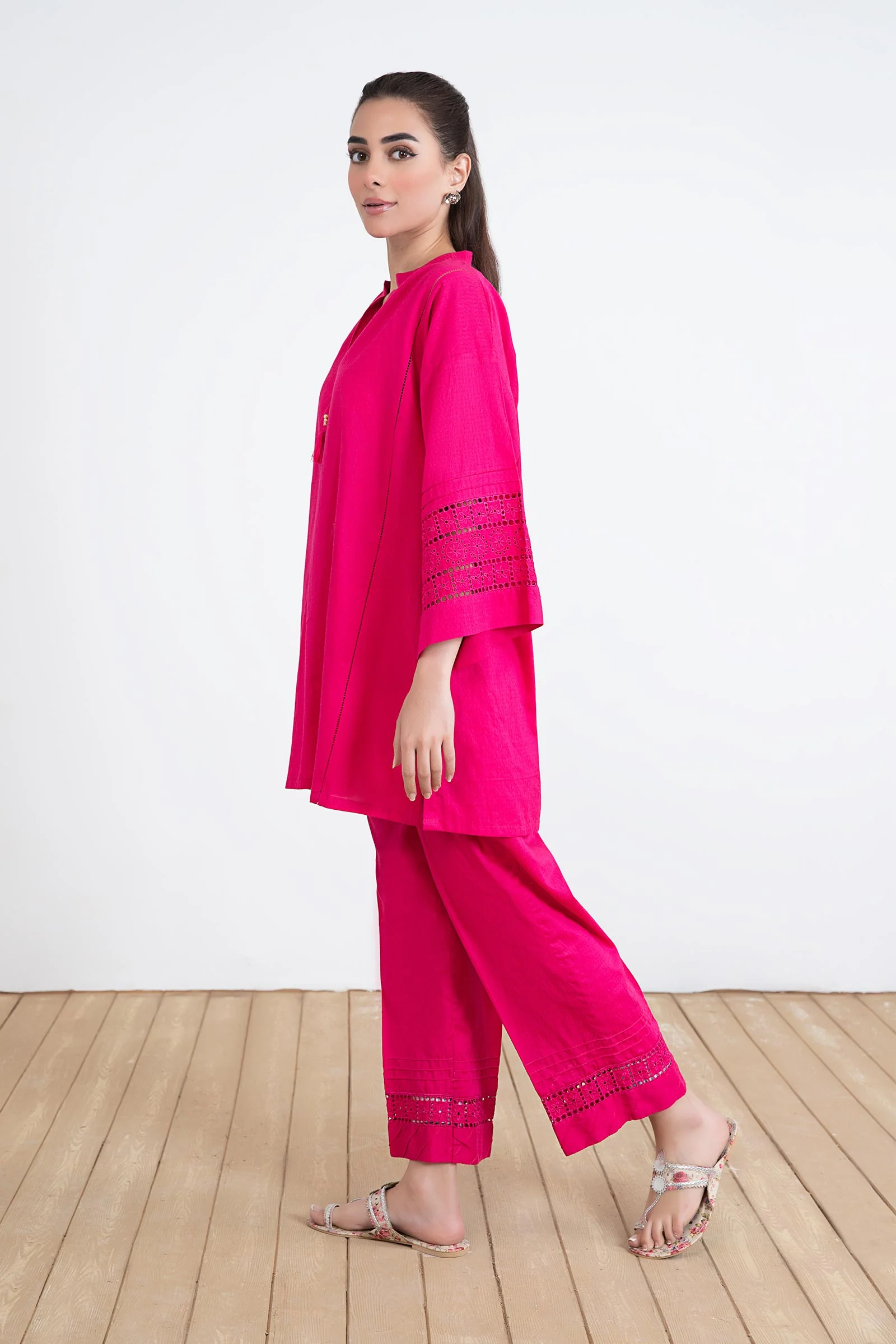 2 Piece Dyed Dobby Lawn Suit - Image 7