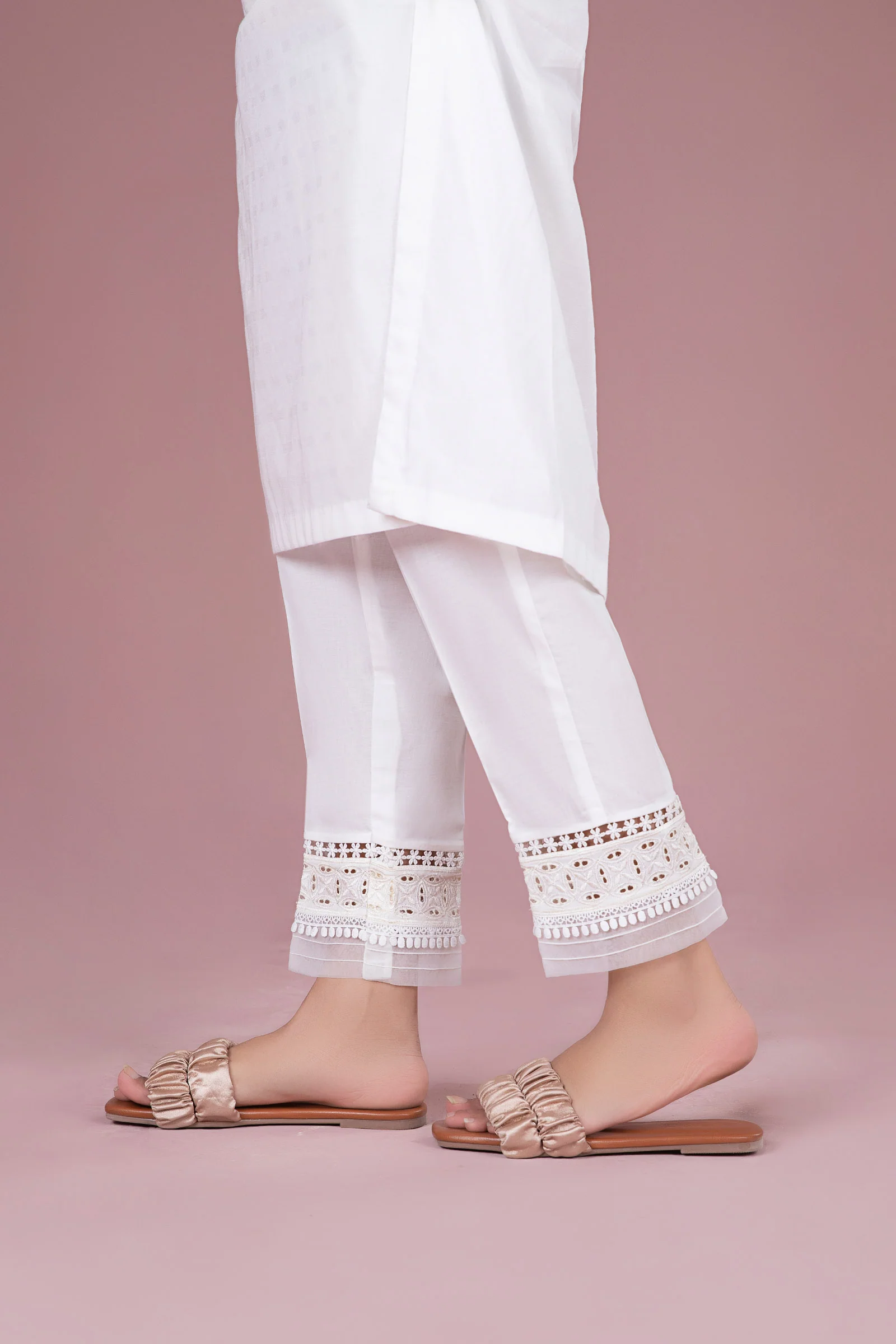 Cambric Straight Trousers