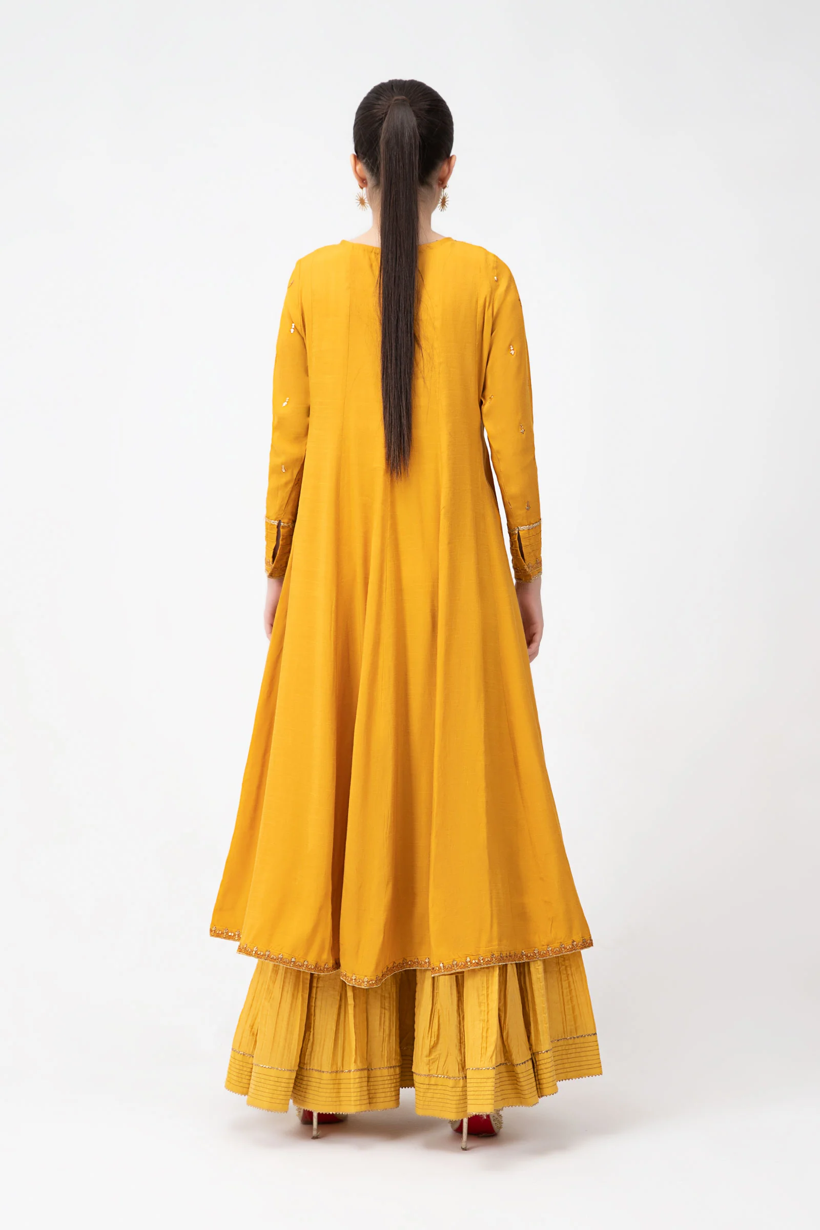 Embroidered Raw Silk Pishwas | MB-F23-408 - Image 4