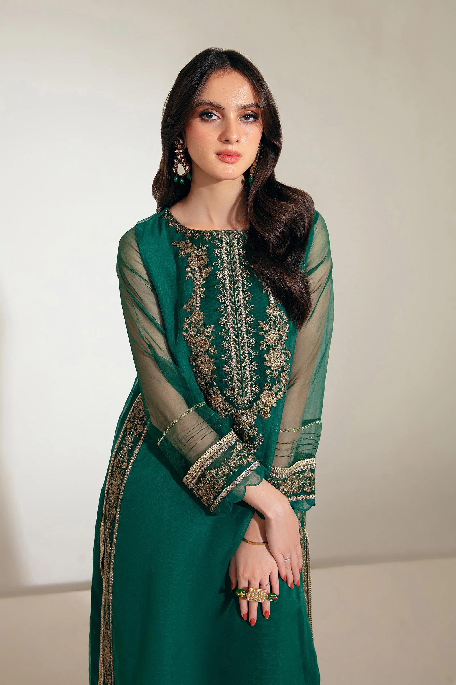 Embroidered Raw Silk Shirt | MB-F23-410 - Image 2