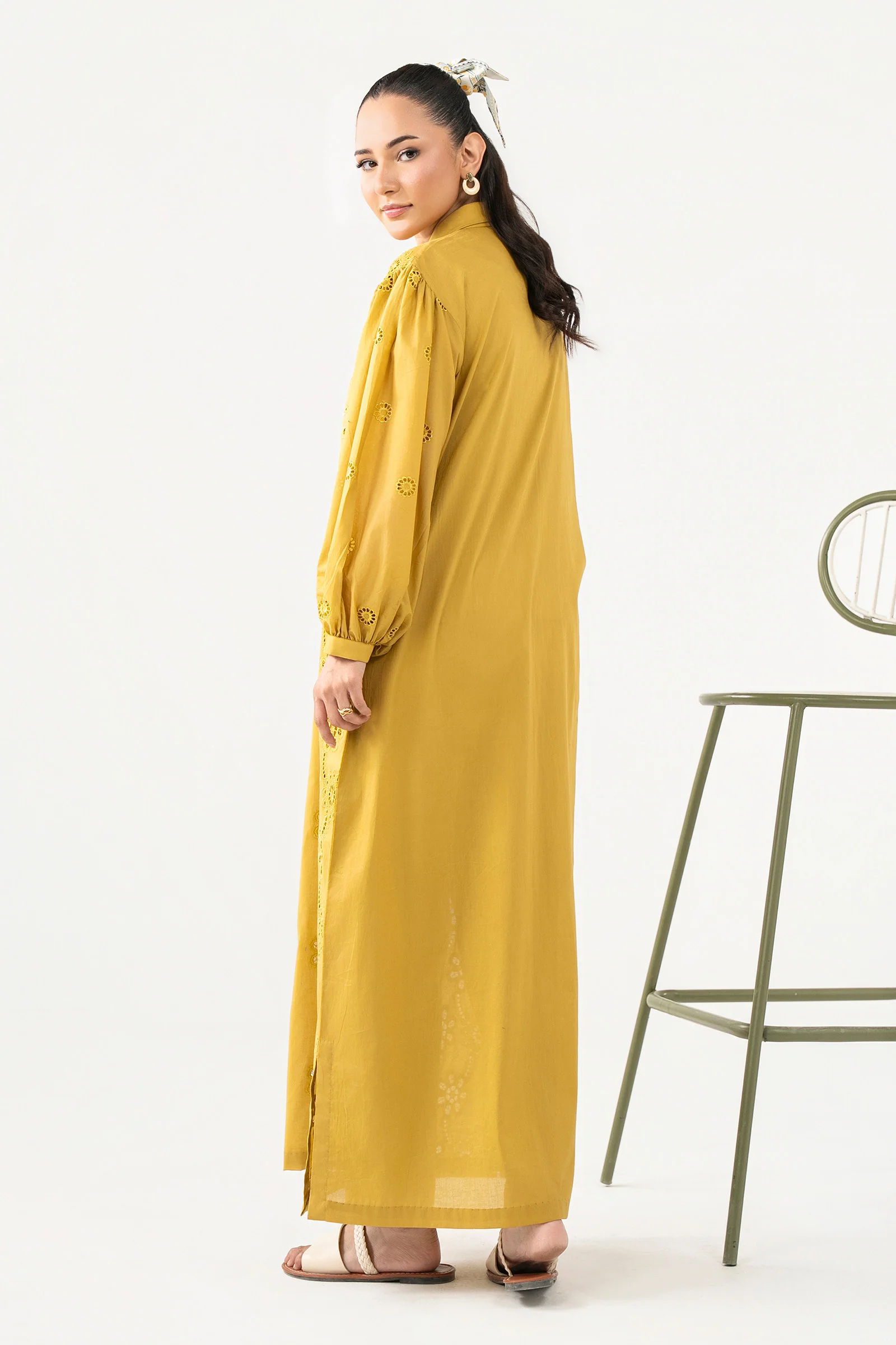Embroidered Arabic Lawn Dress - Image 7