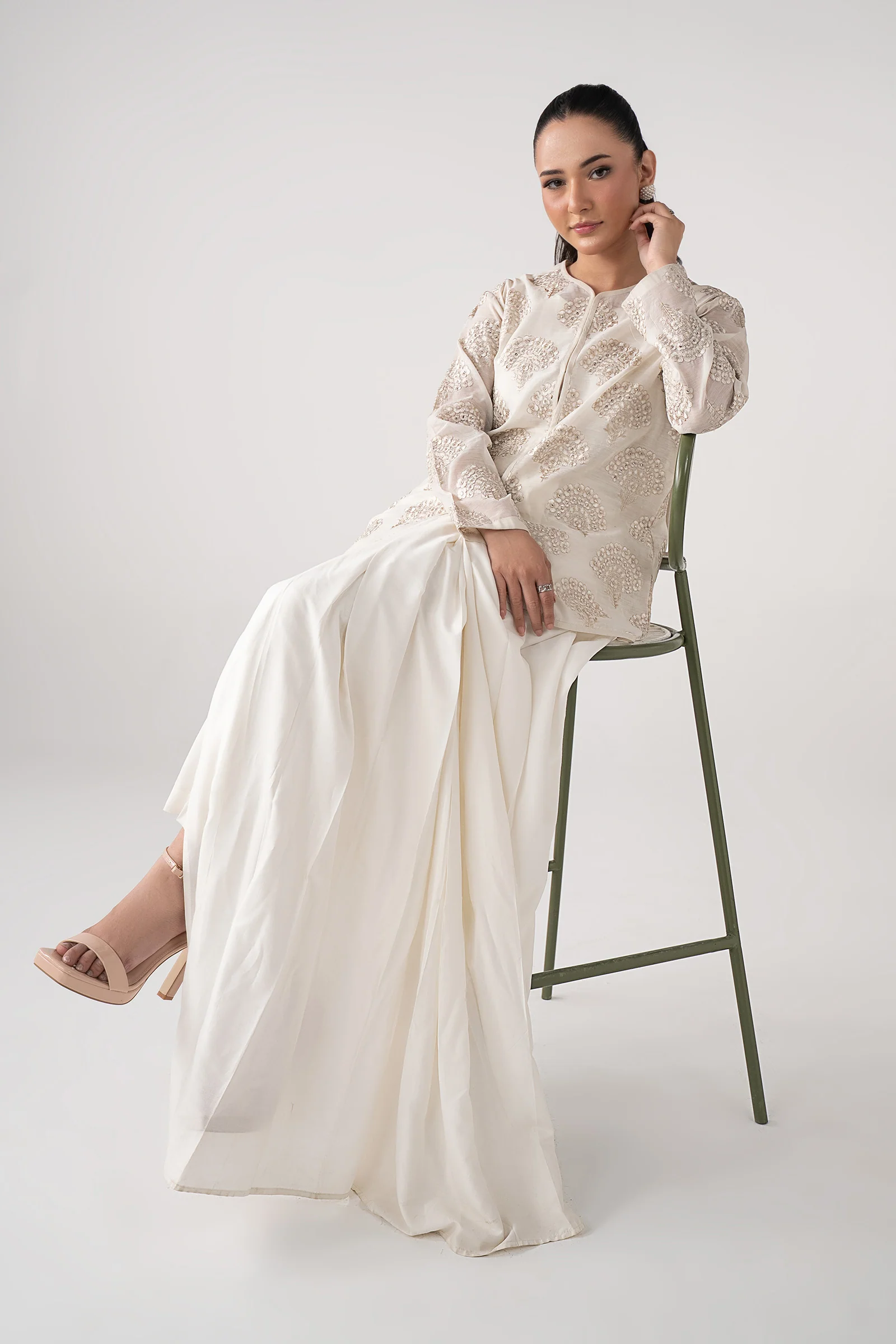 3 Piece Paper Lawn Suit - Image 3