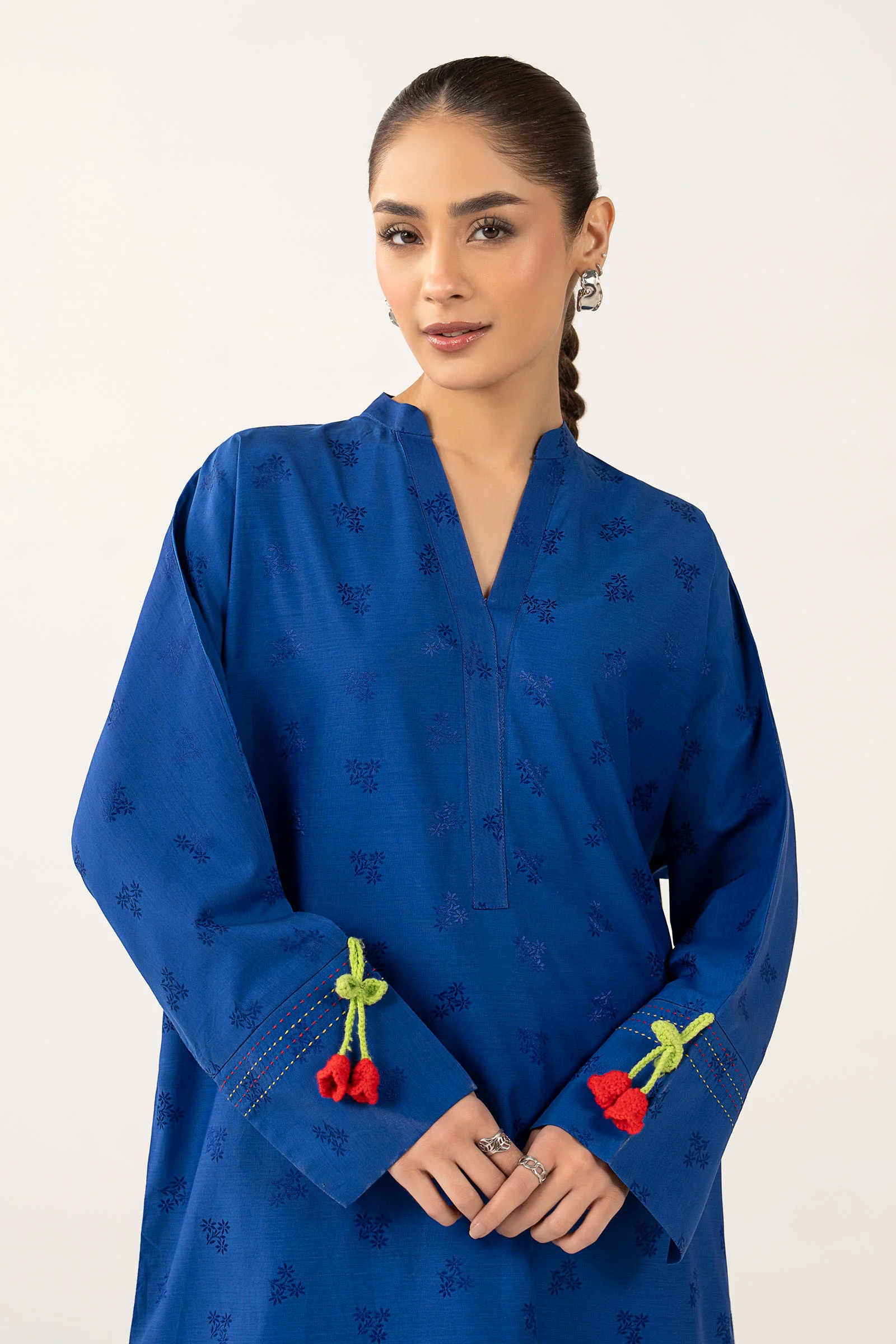 2 Pc Dyed Dobby Viscose Suit - Image 2