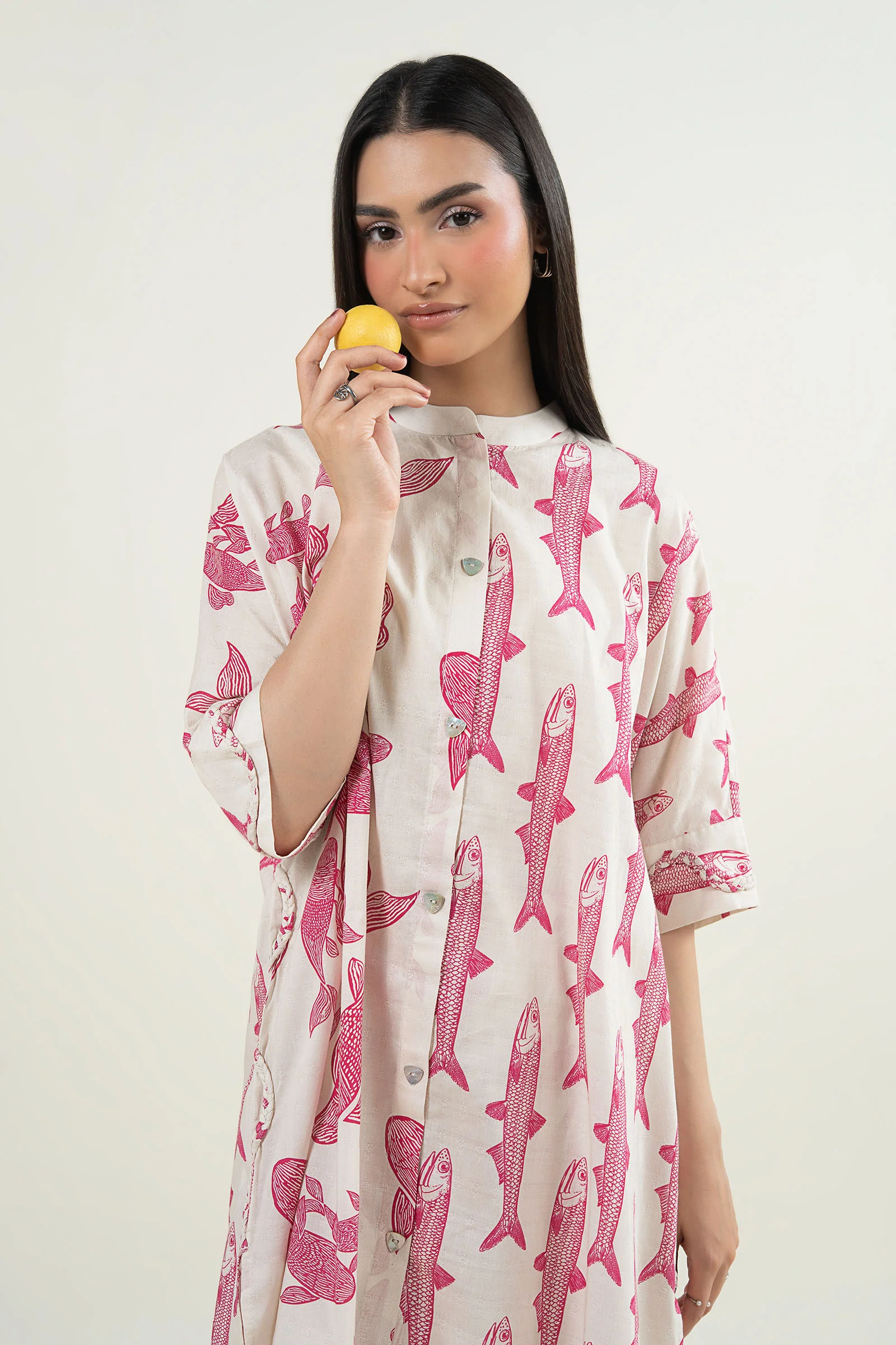 2 Pc Printed Dobby Suit - Image 2