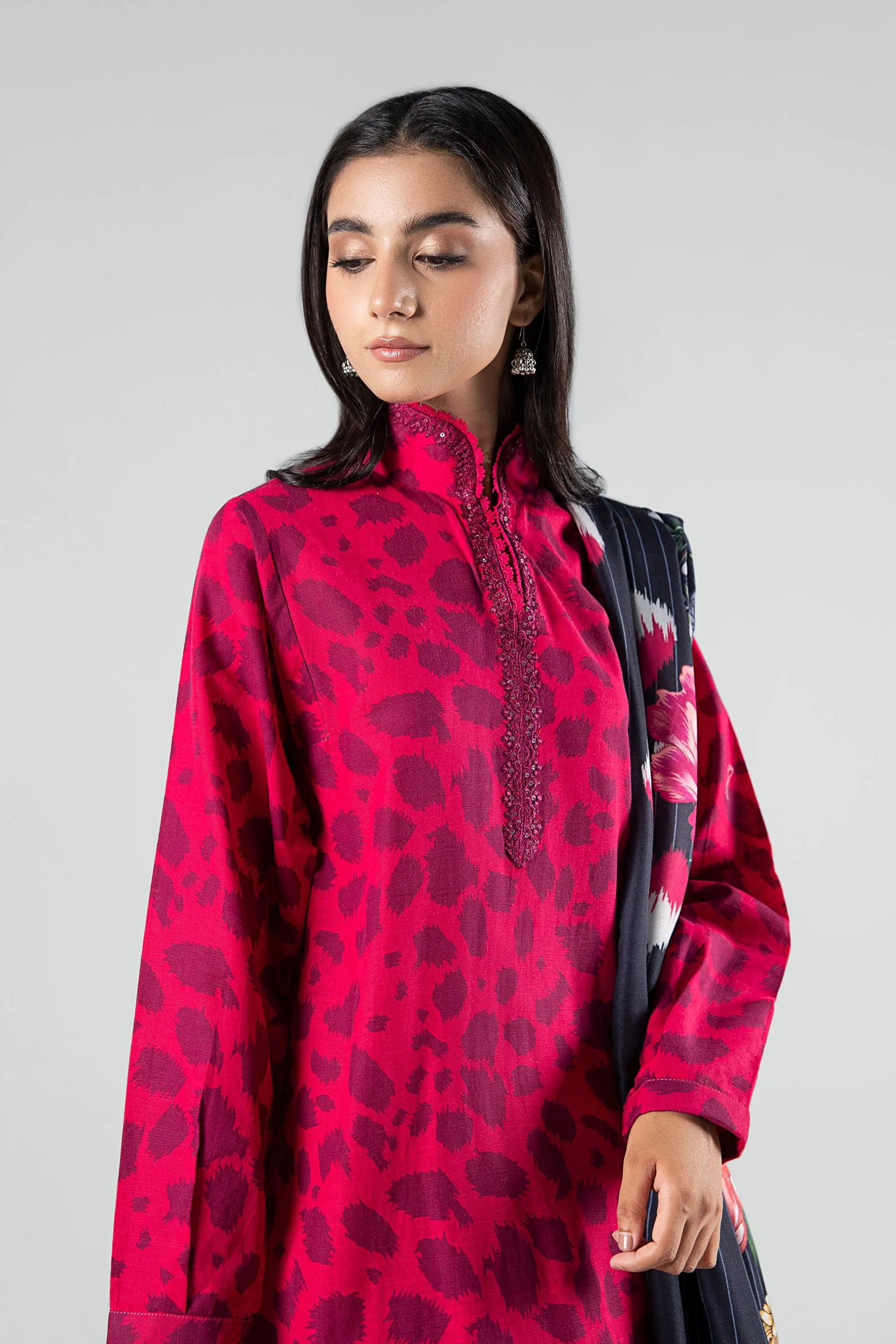 3 Piece - Khaddar Suit | MB-US23-210-A - Image 2