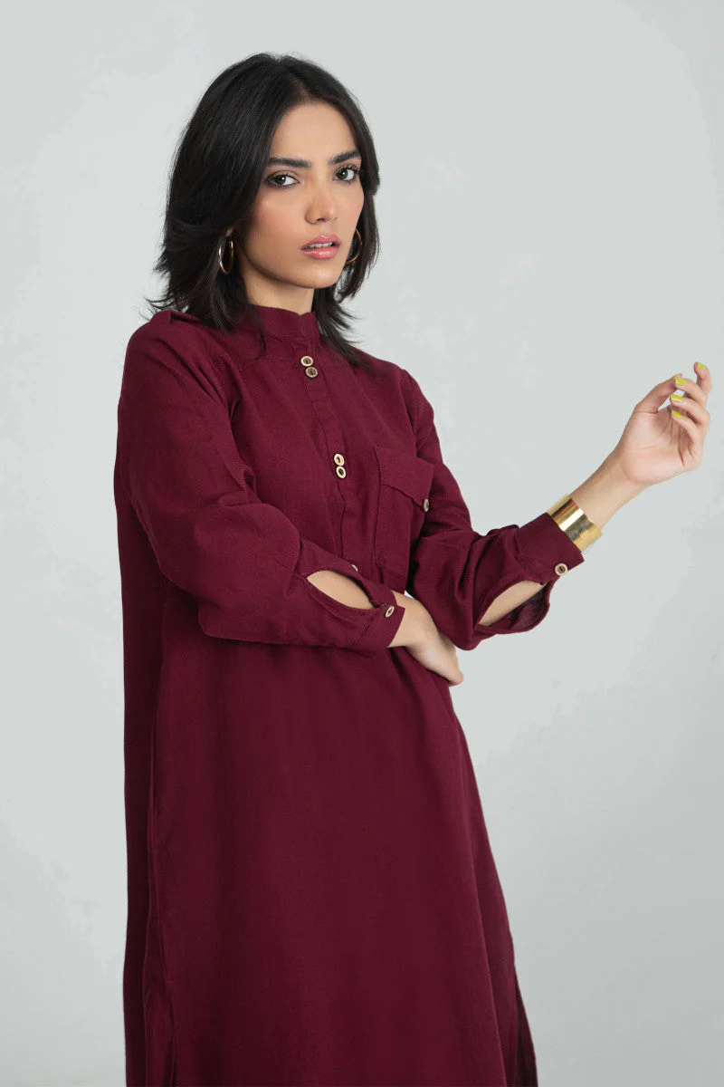 Shirt Maroon MB-W22-324 - Image 2