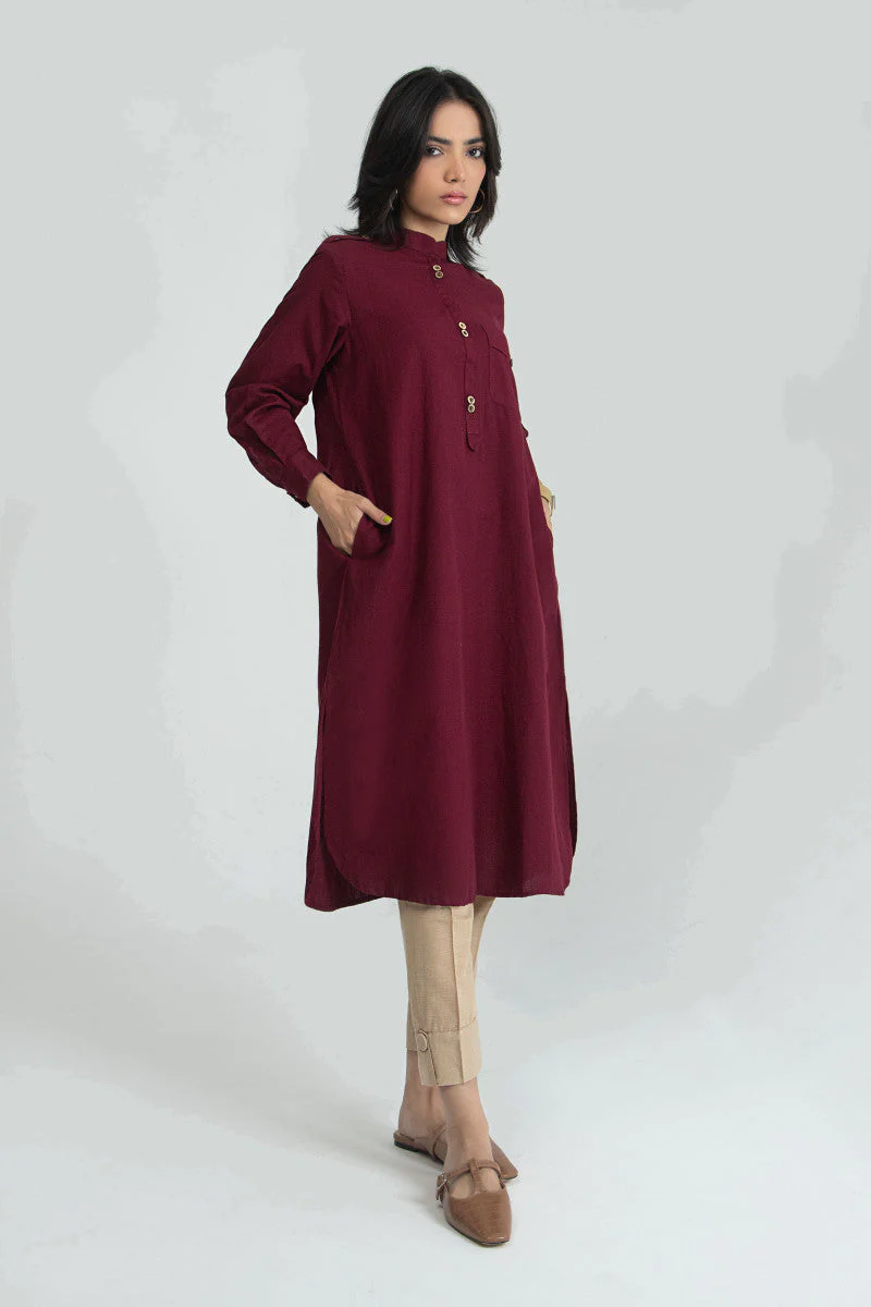 Shirt Maroon MB-W22-324 - Image 3