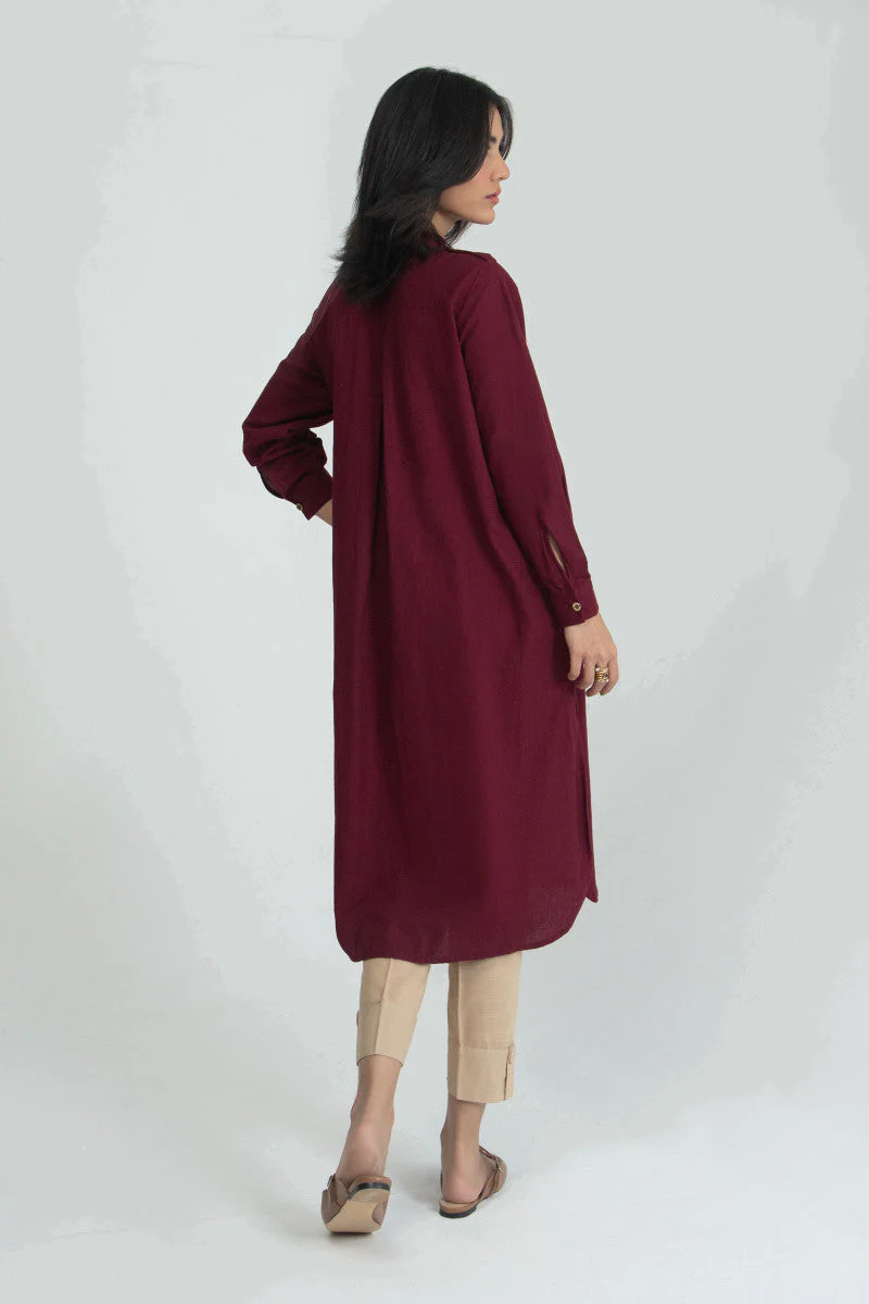 Shirt Maroon MB-W22-324 - Image 4
