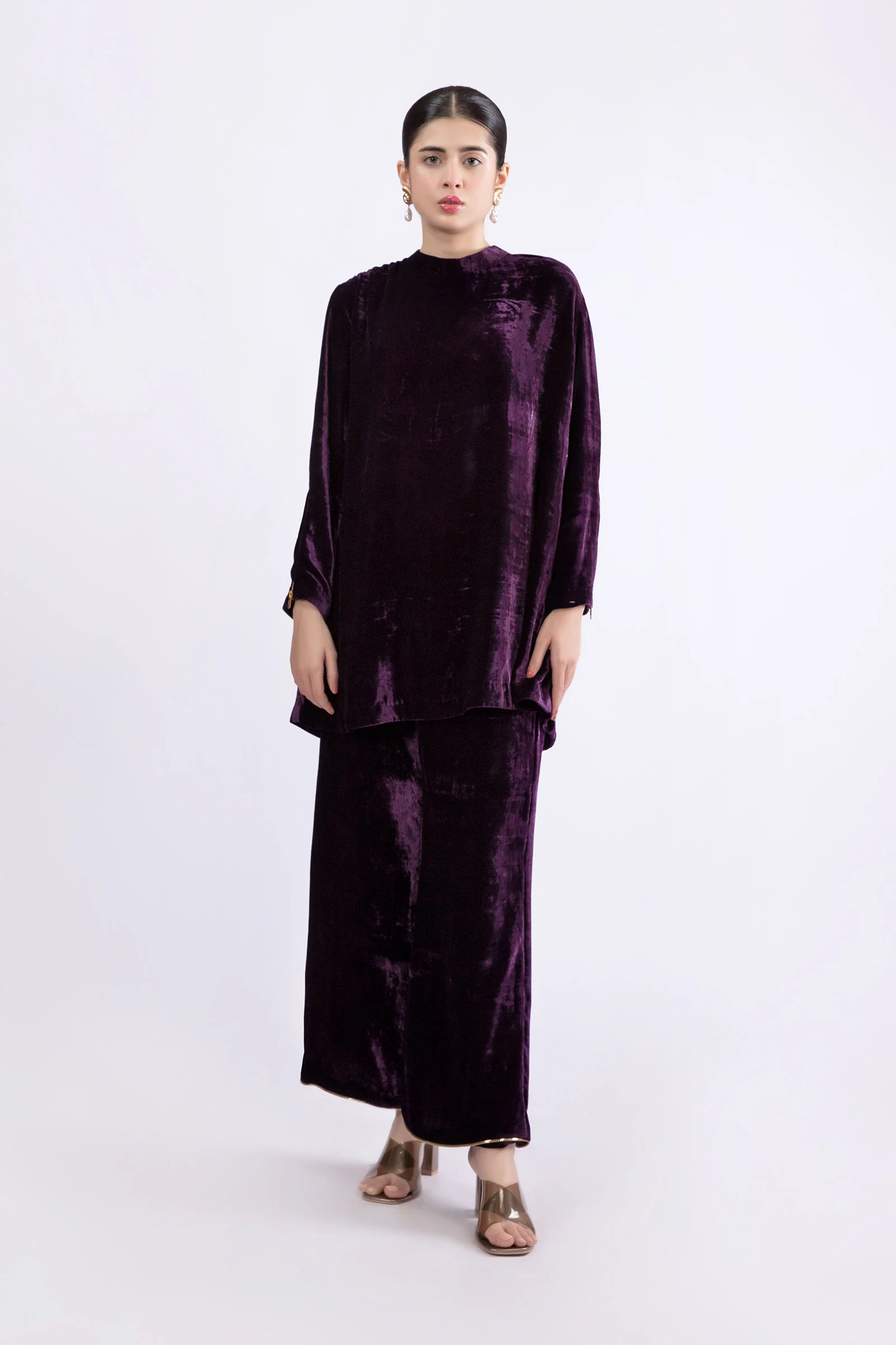 2 Pc Dyed Velvet Suit - Image 2