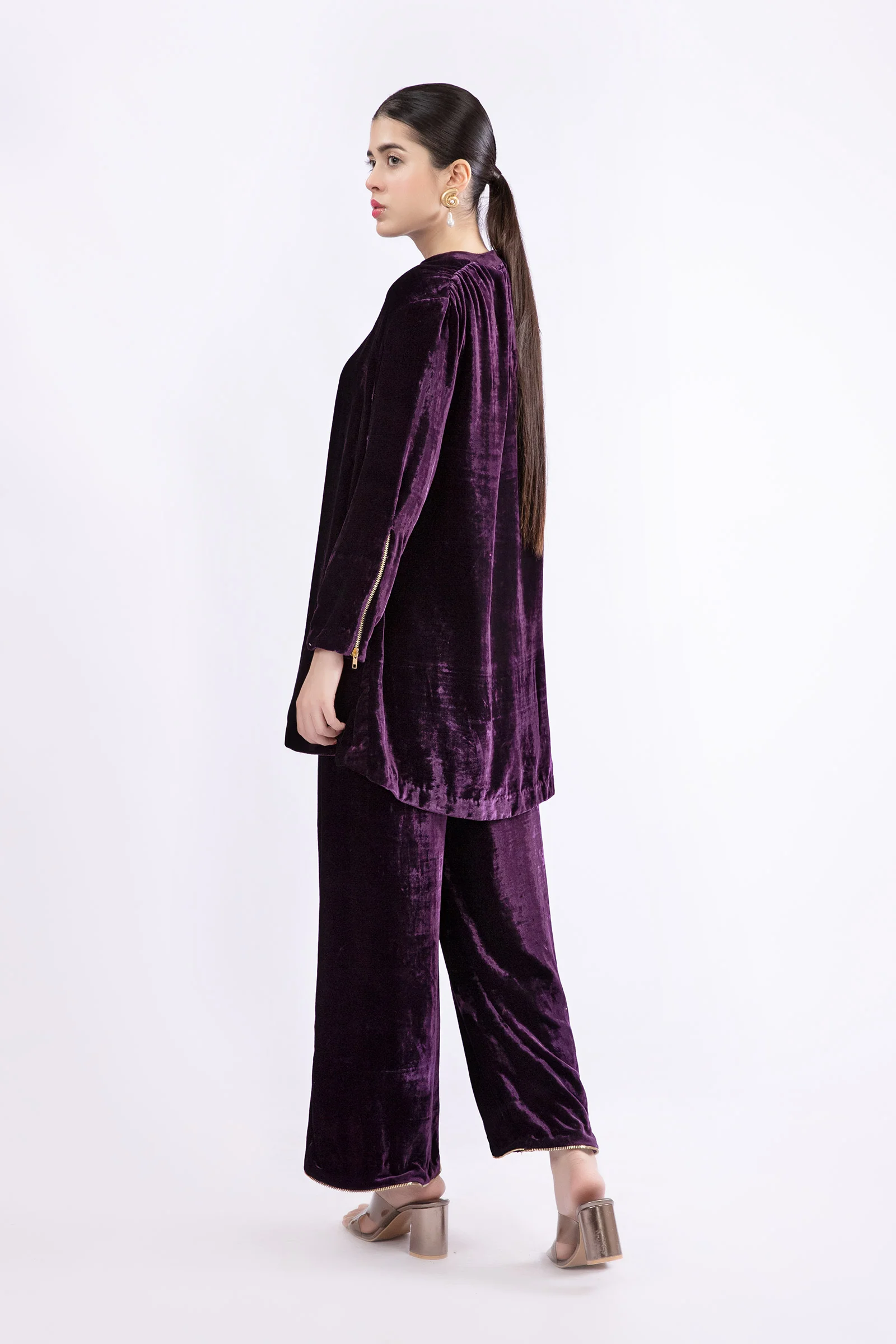 2 Pc Dyed Velvet Suit - Image 4