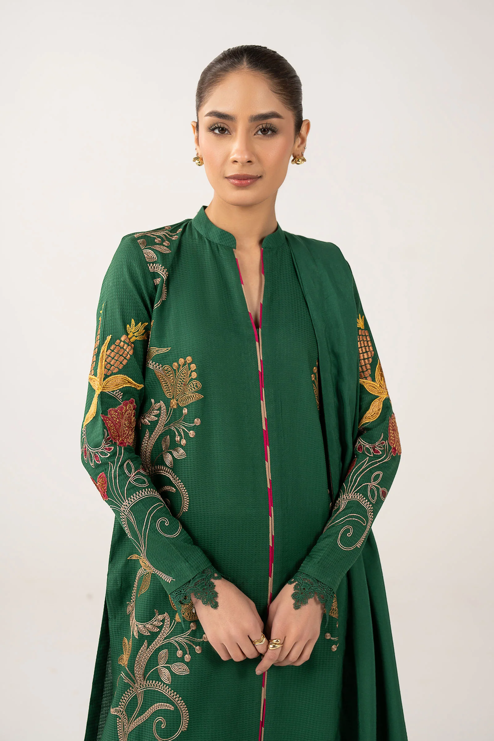 3 Pc Embroidered Dobby Suit - Image 2