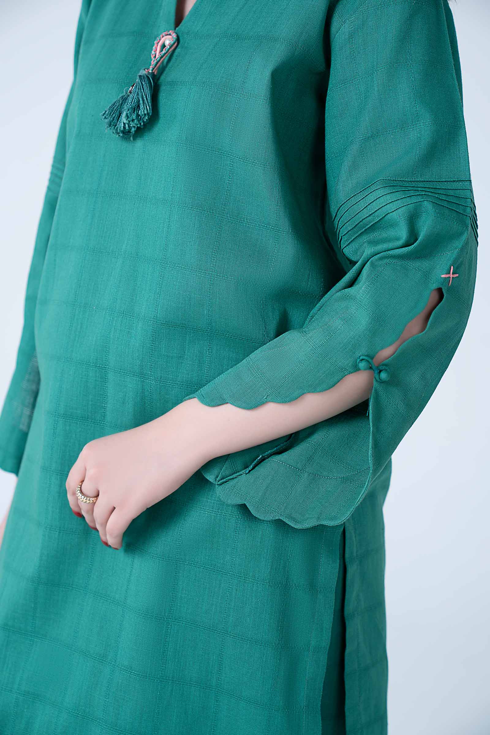 2 Pc Dyed Textured Suit - Image 4