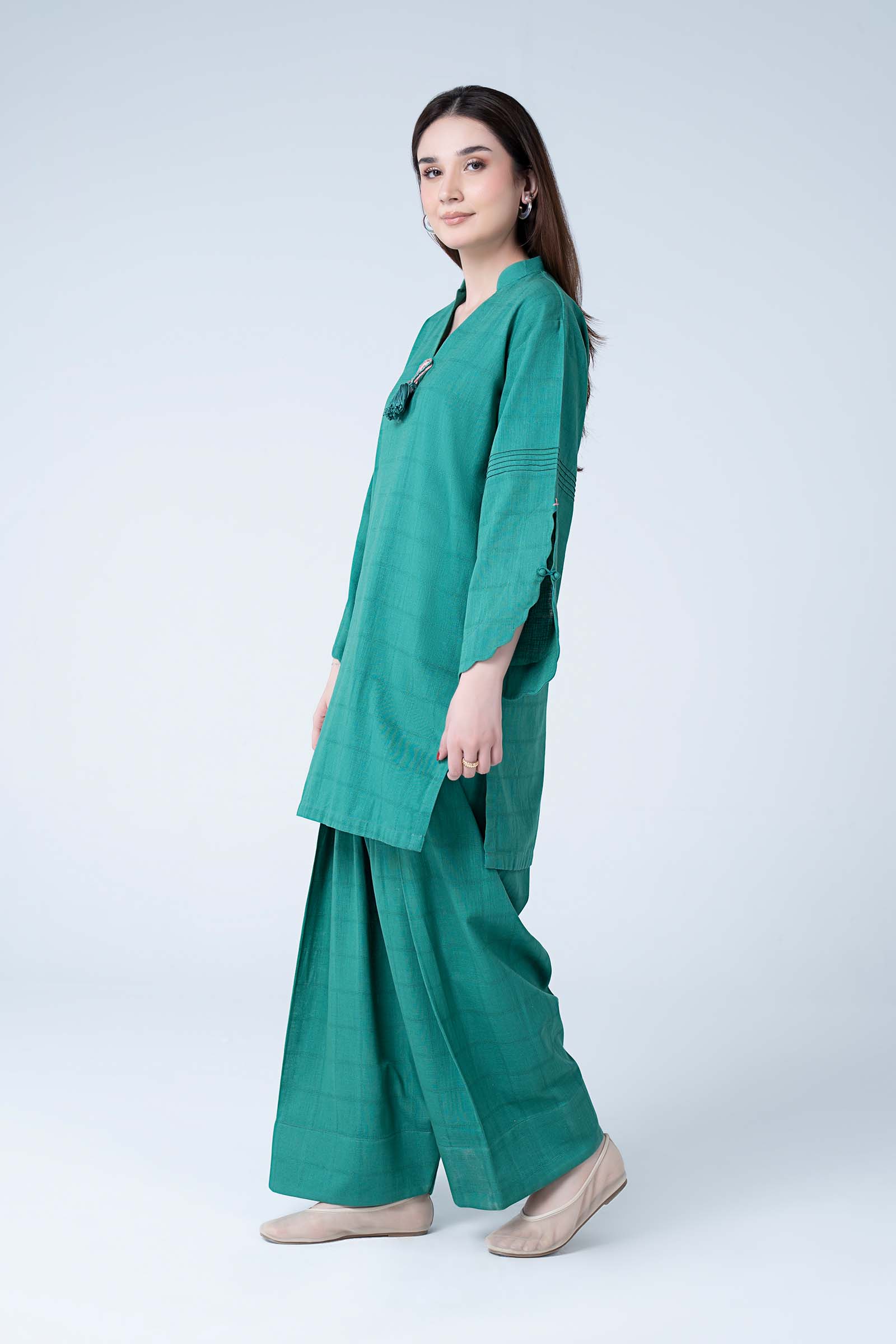 2 Pc Dyed Textured Suit - Image 5