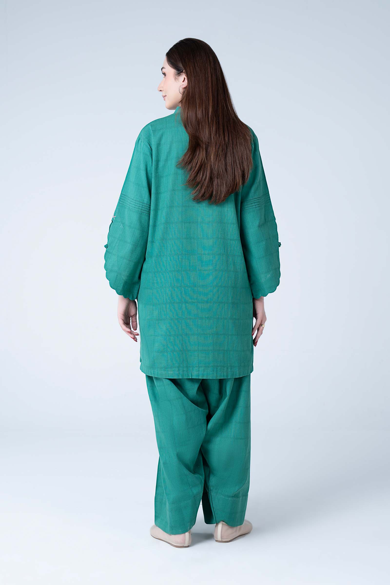 2 Pc Dyed Textured Suit - Image 6
