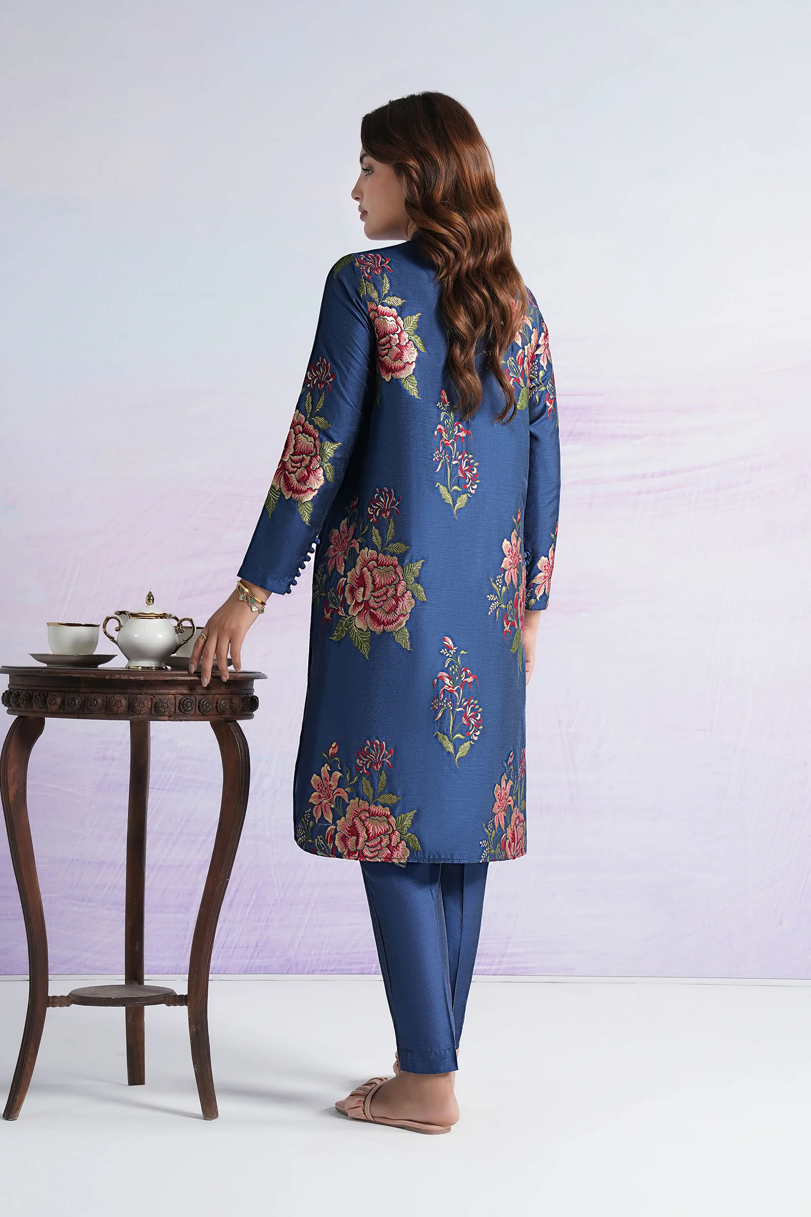 2 Pc Dyed Jacquard Suit - Image 6