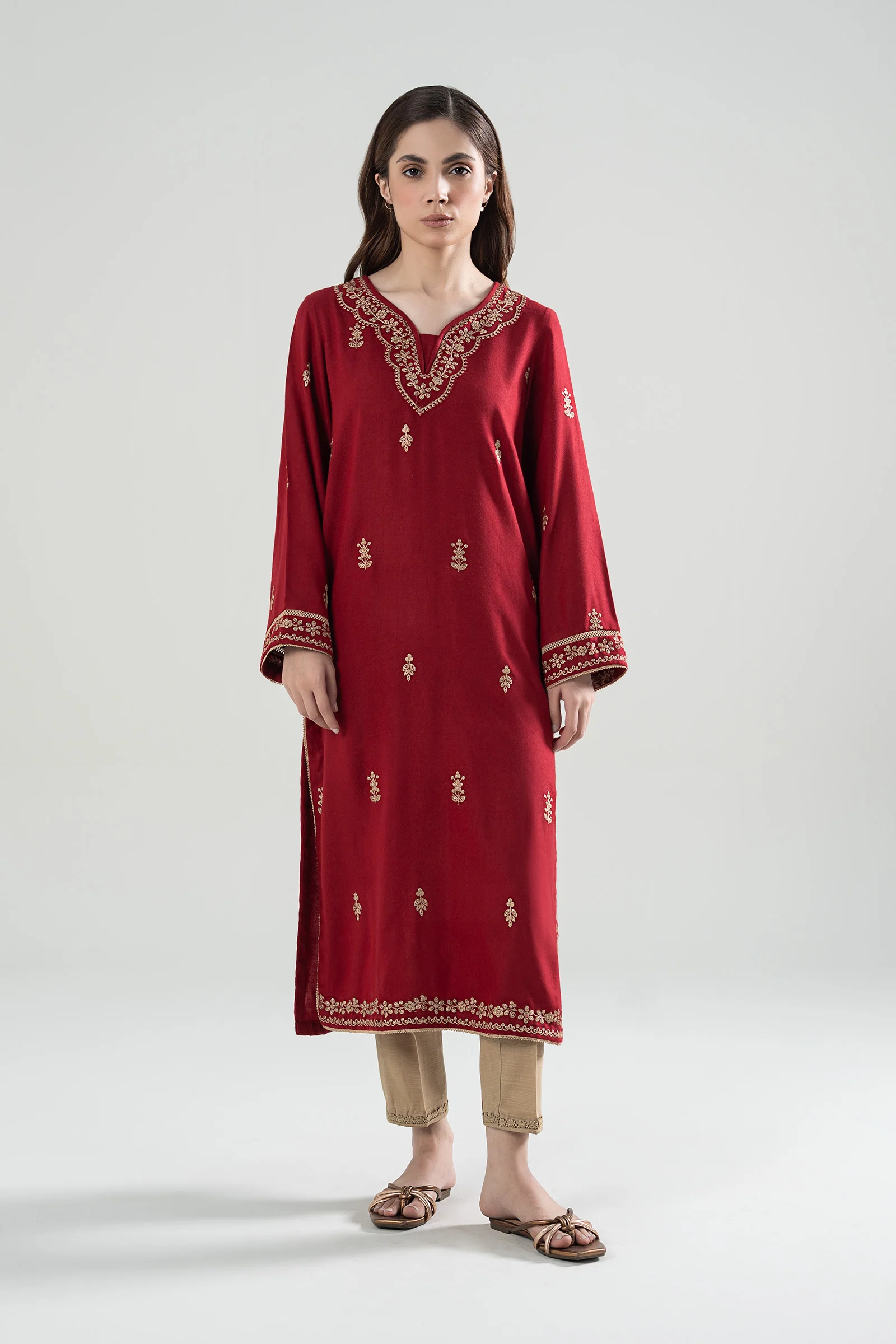 Embroidered Wool Shirt