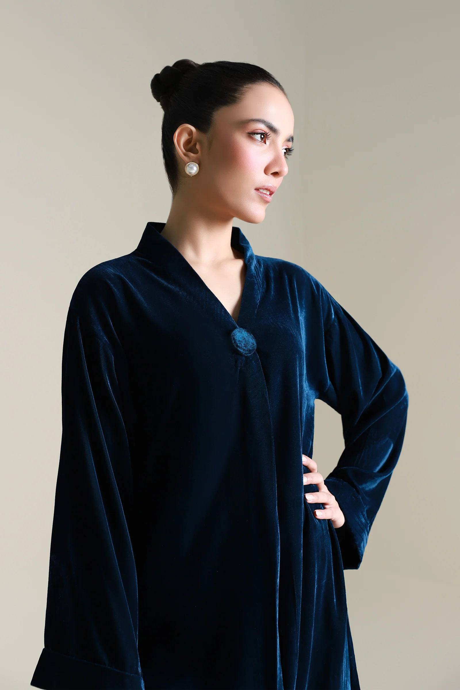 2 Pc Dyed Velvet Suit