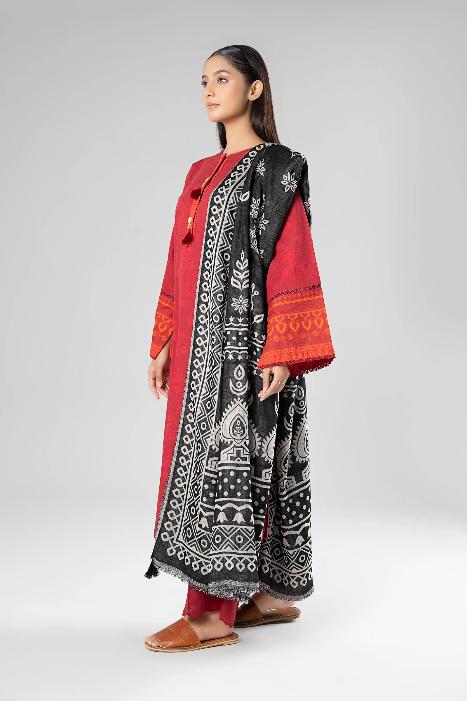 2 Pc Printed Linen Suit - Image 12