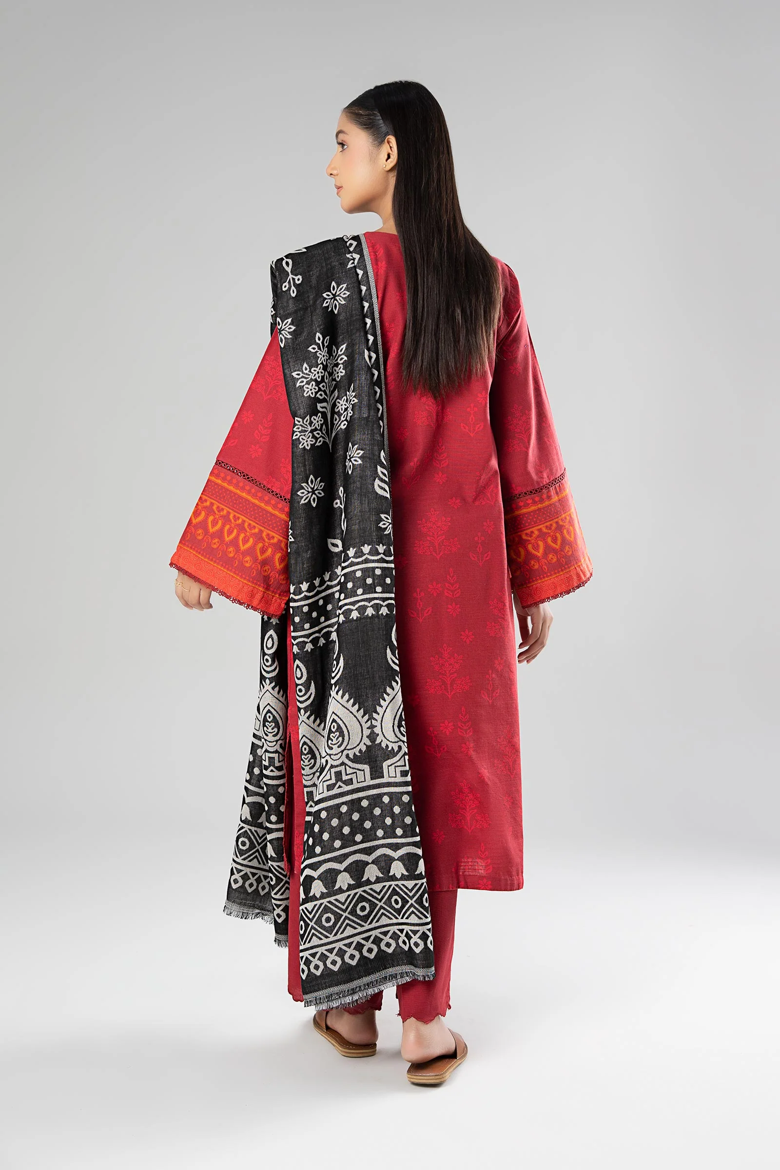2 Pc Printed Linen Suit - Image 8