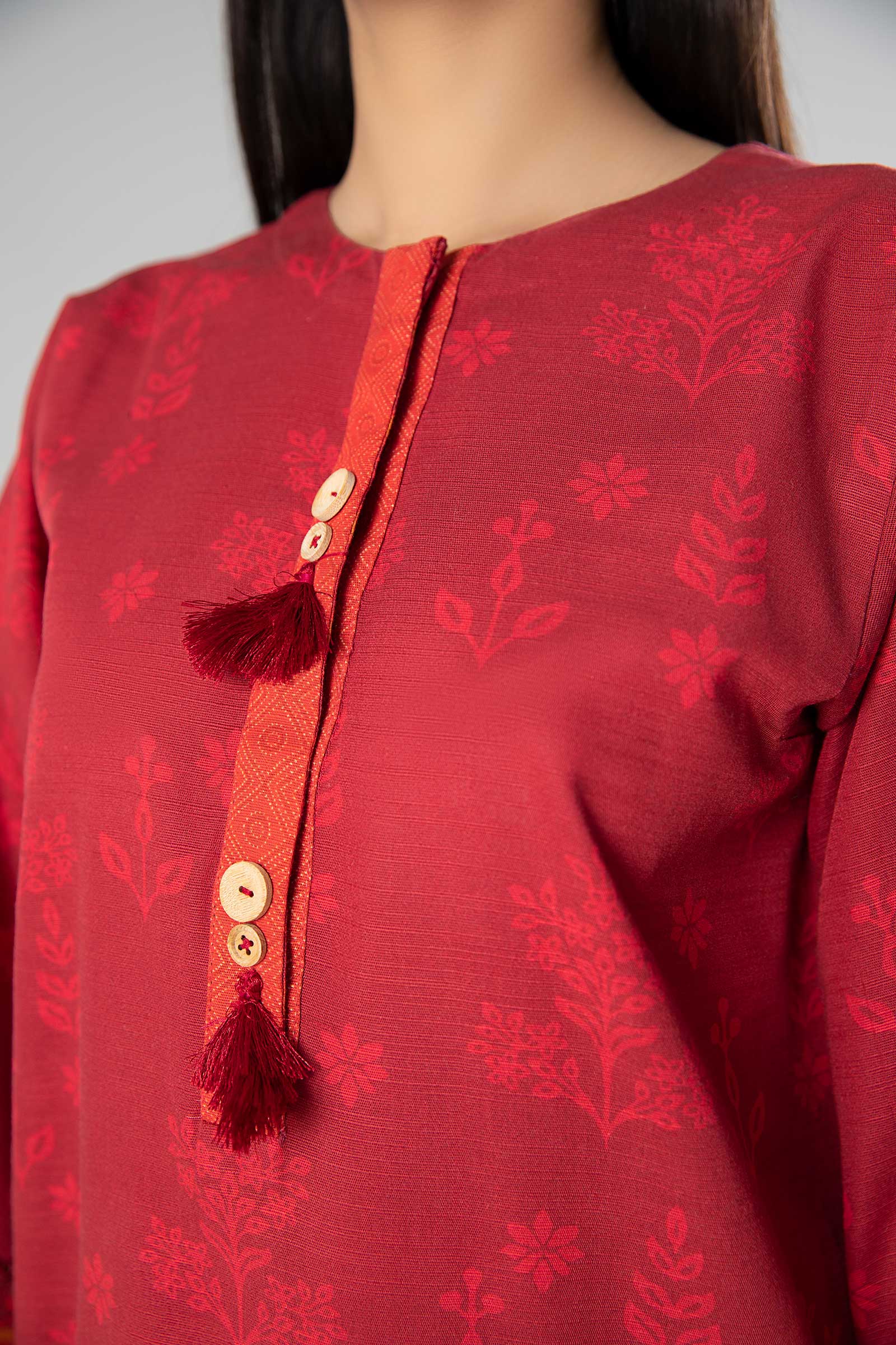 2 Pc Printed Linen Suit - Image 9