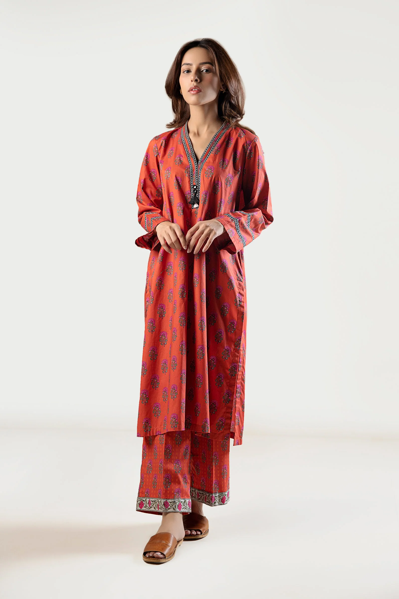 2 Pc Printed Cambric Suit - Image 2
