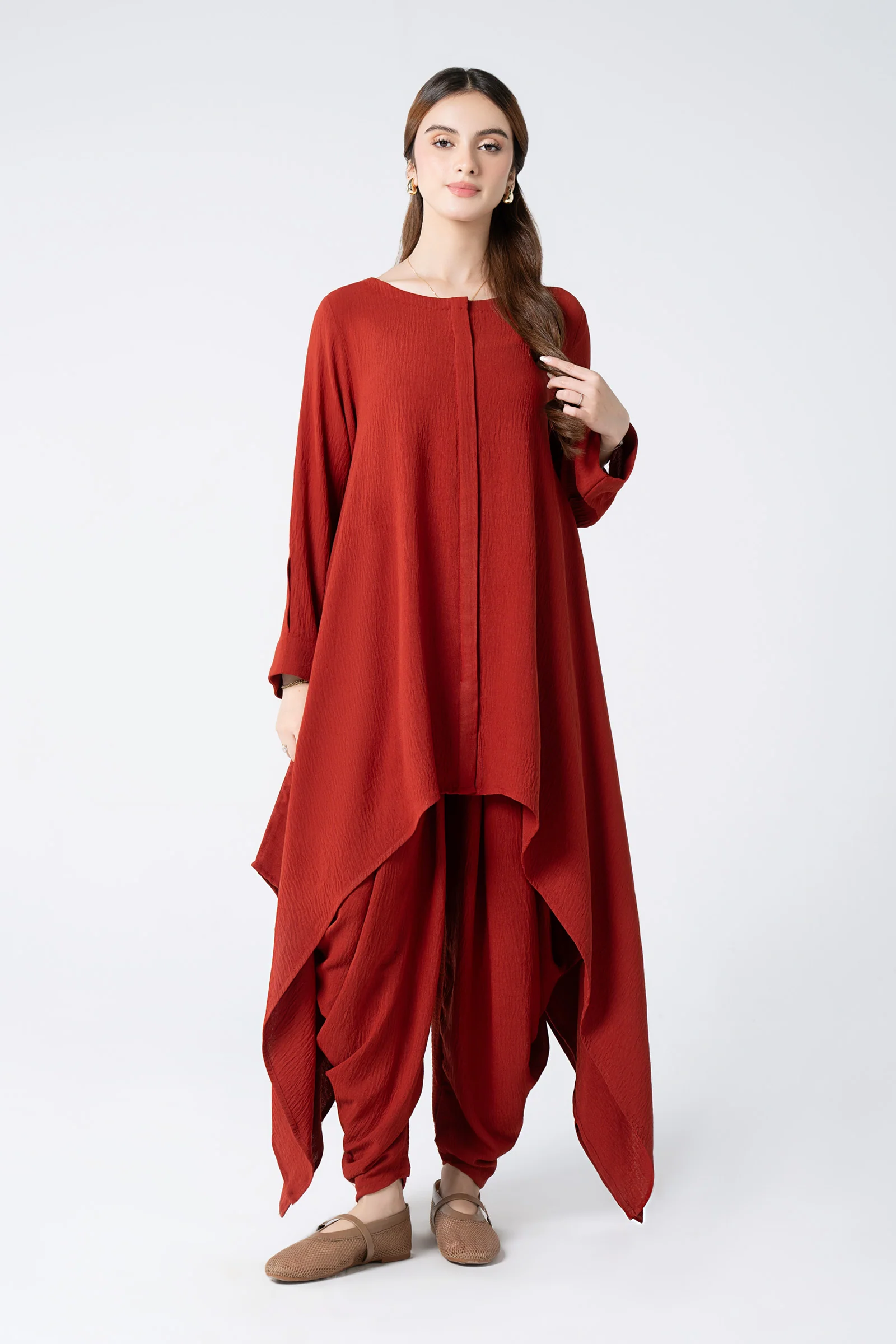 2 Pc Dyed Georgette Suit