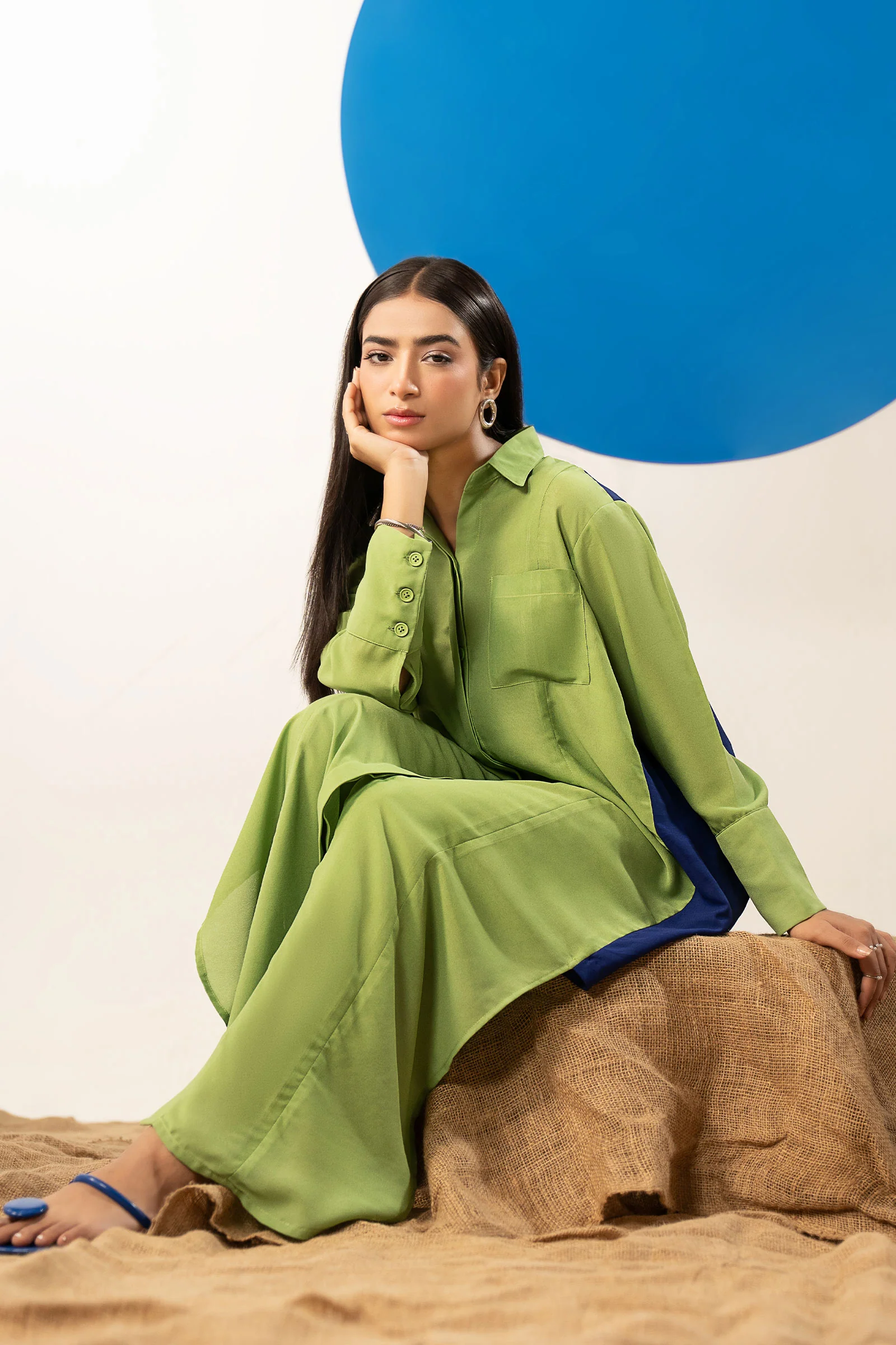 2 Pc Dyed Georgette Suit - Image 5