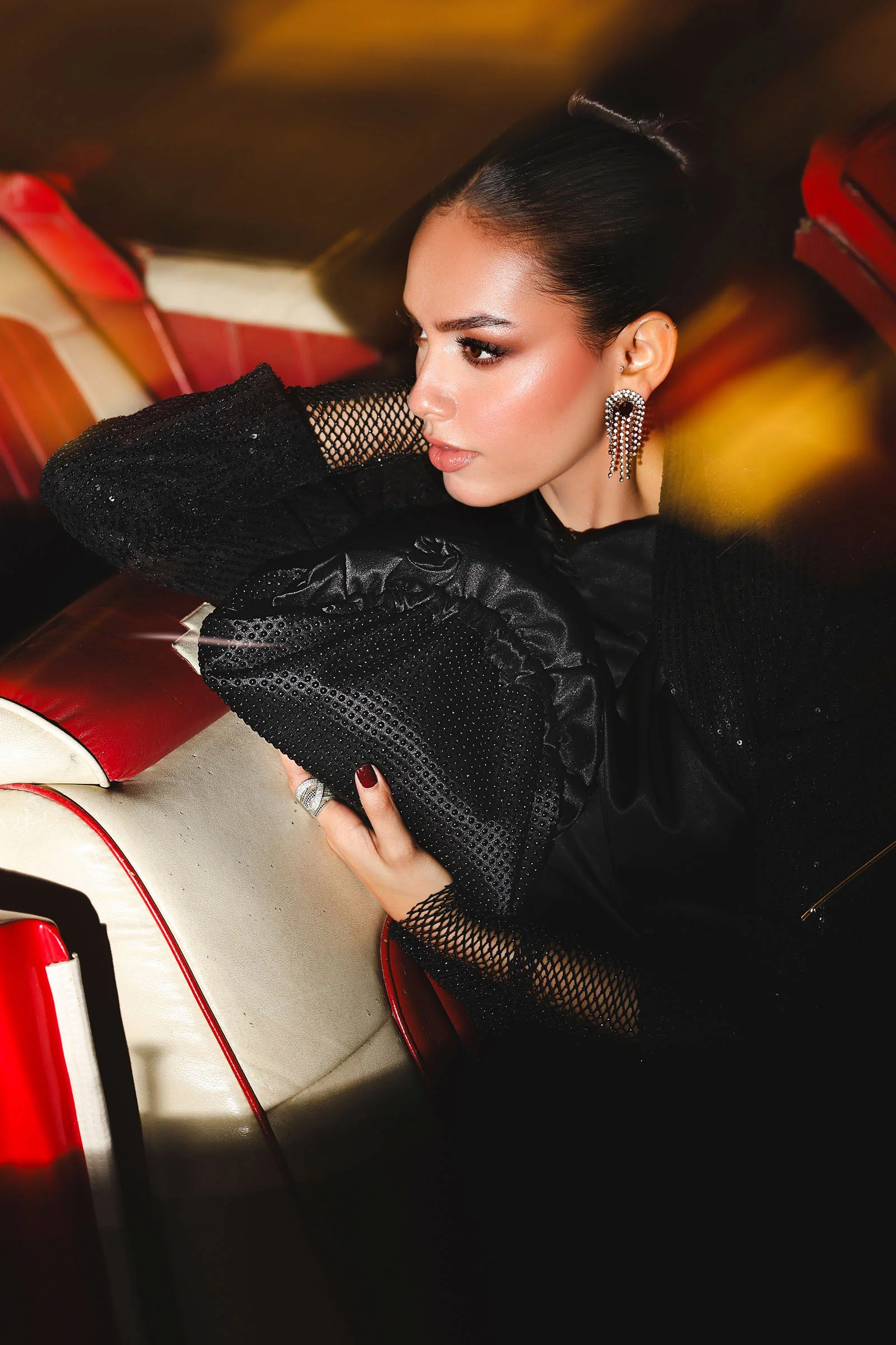 Ruched Pearl Clutch - Image 5