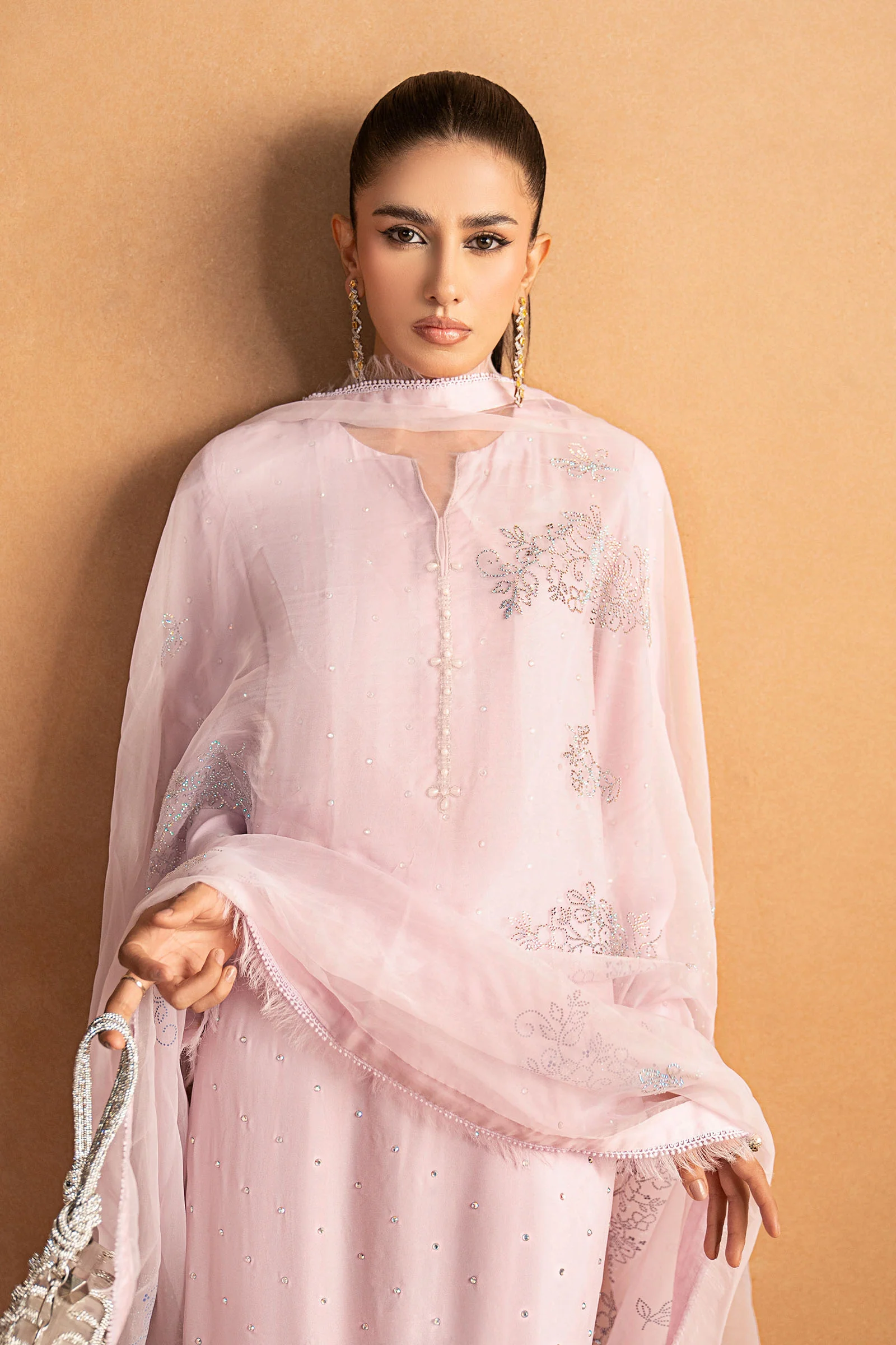 3 Piece Embellished Crepe Suit - Image 2