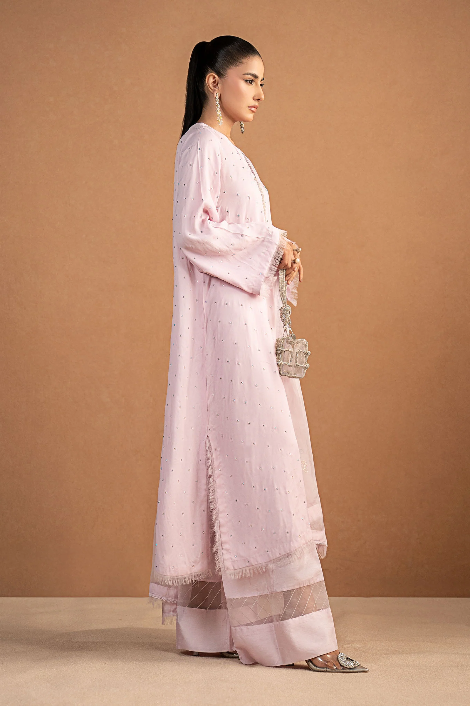 3 Piece Embellished Crepe Suit - Image 7