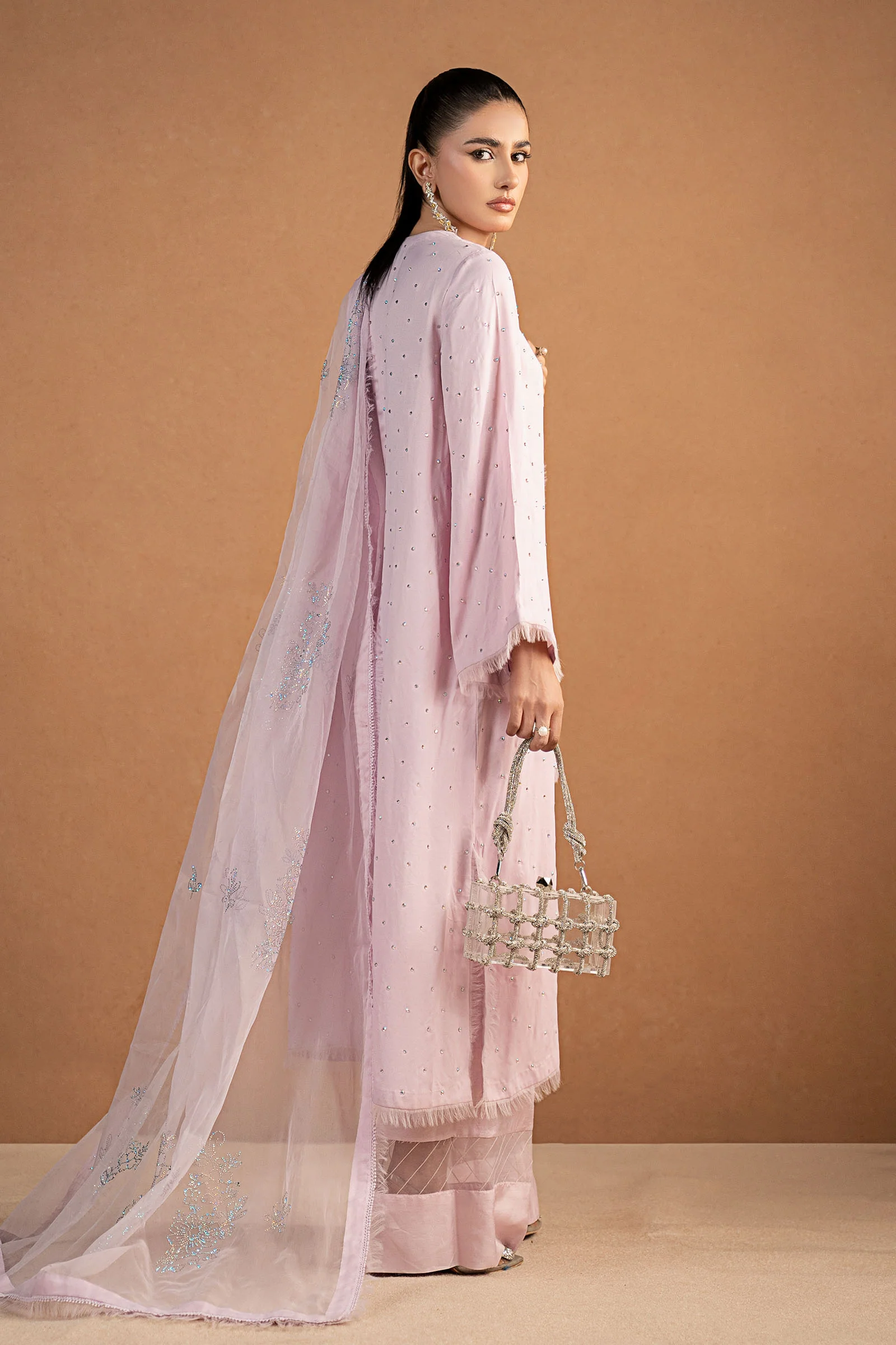 3 Piece Embellished Crepe Suit - Image 8