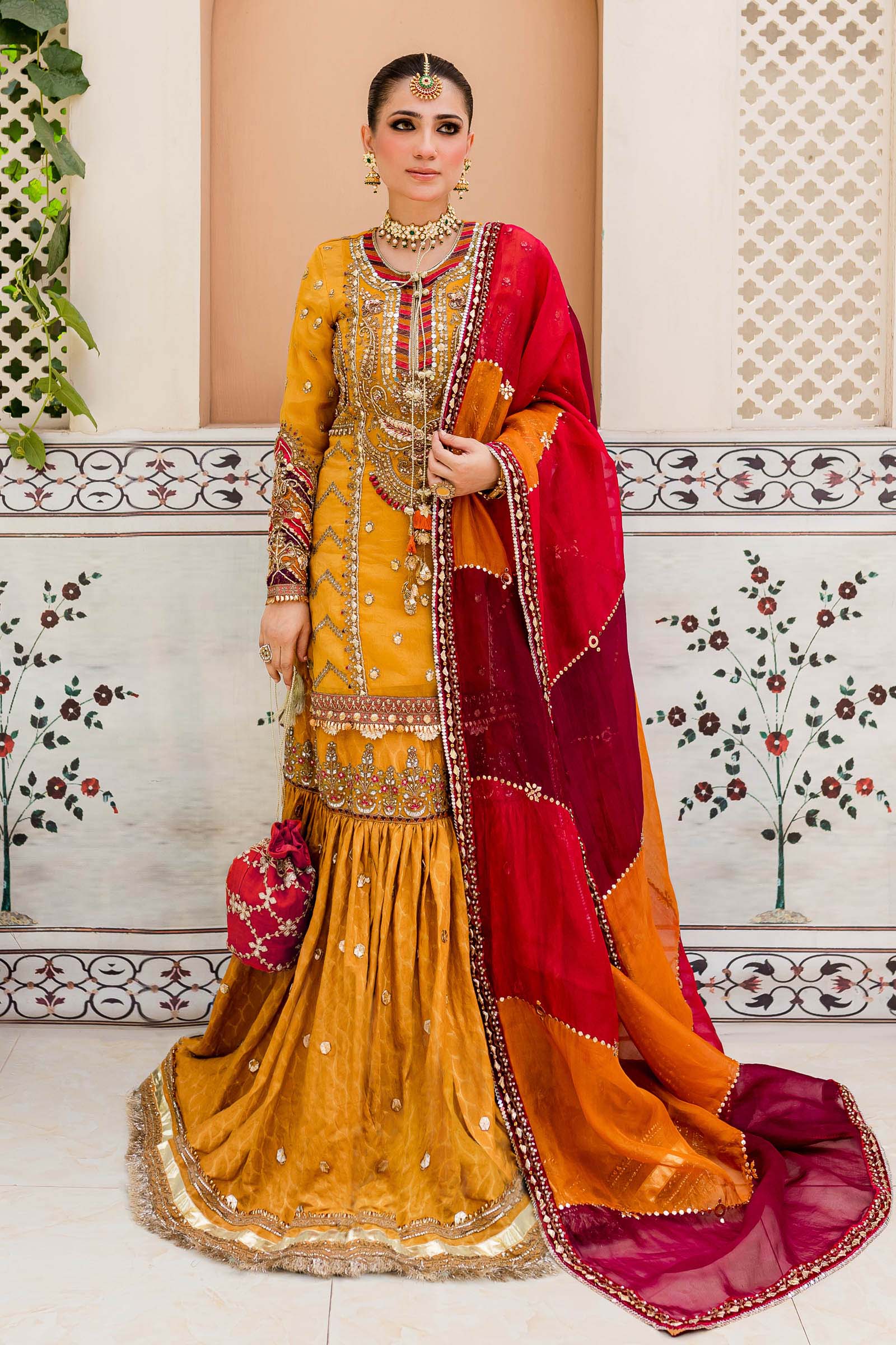 Maria B. Couture Mustard Yellow MC-905 - Image 5