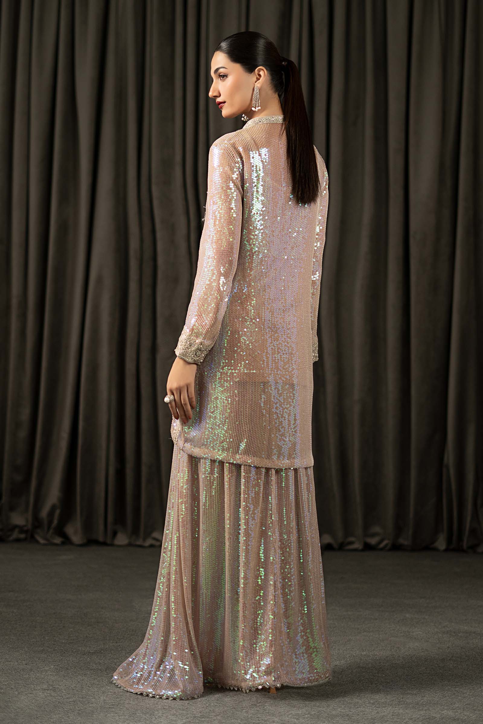 3 Piece Embroidered Bamberg Chiffon Suit - Image 6