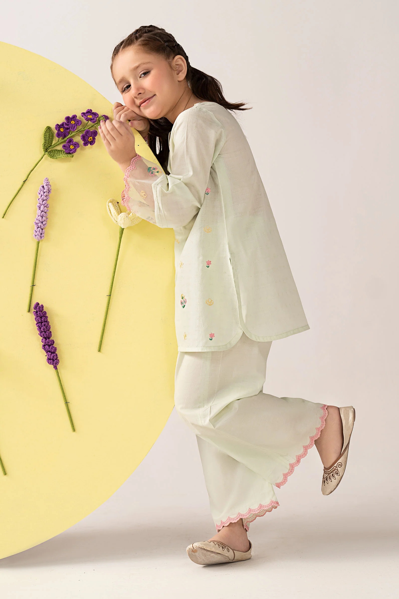 2 Piece Embroidered Dobby Lawn Suit - Image 3