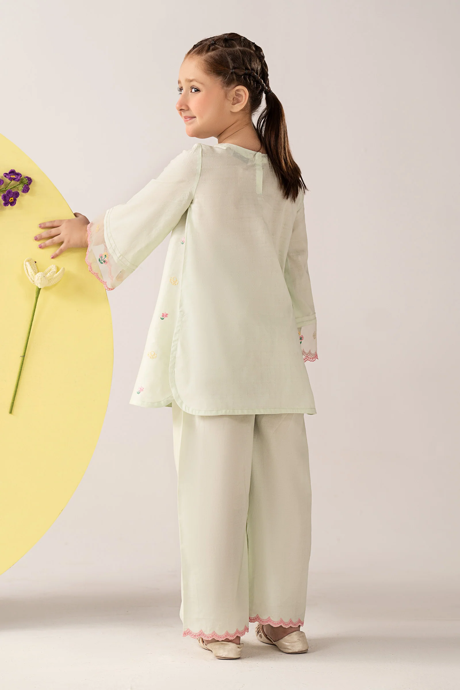 2 Piece Embroidered Dobby Lawn Suit - Image 4