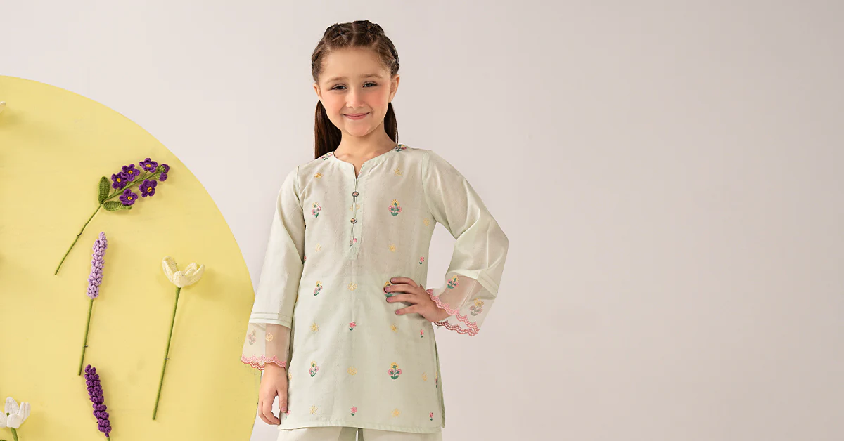 2 Piece Embroidered Dobby Lawn Suit - Image 5